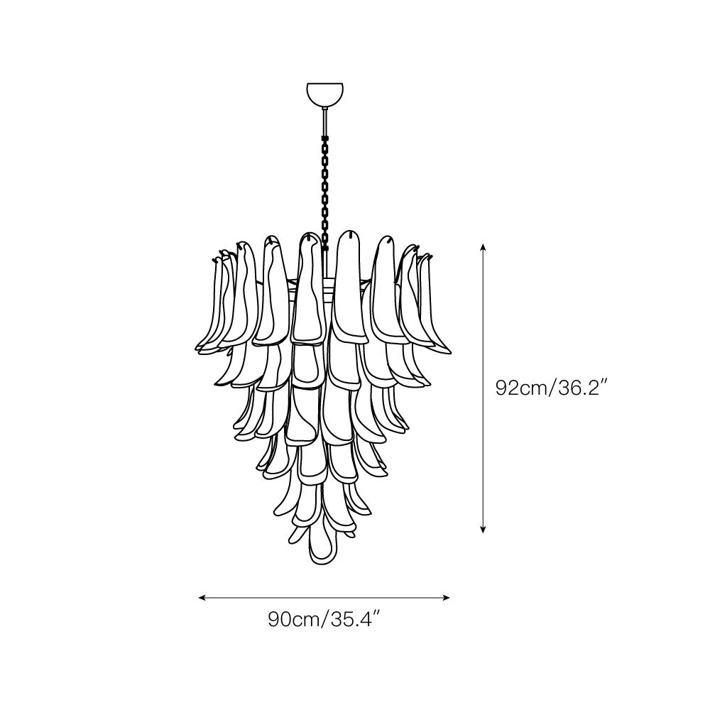 Alsorisra Postmodern Luxury Petal Glass Chandelier - Letslighting