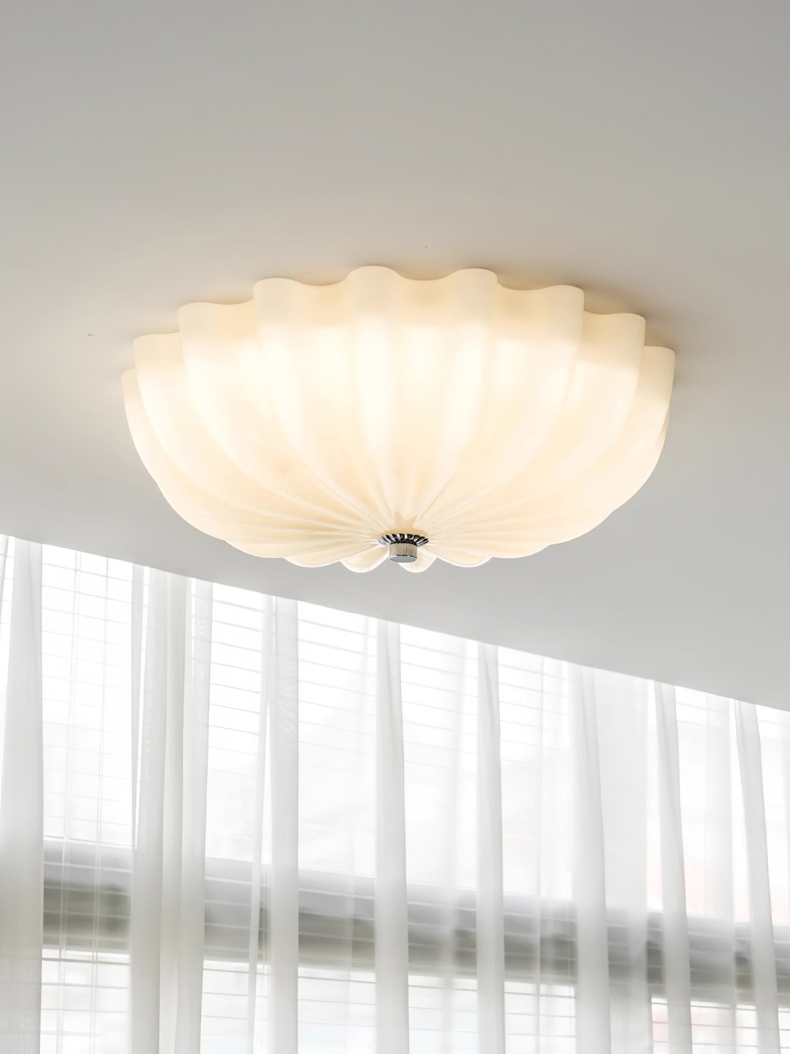 Aurora Ceiling Lamp Murano Blown Glass Shell Inspired - Letslighting