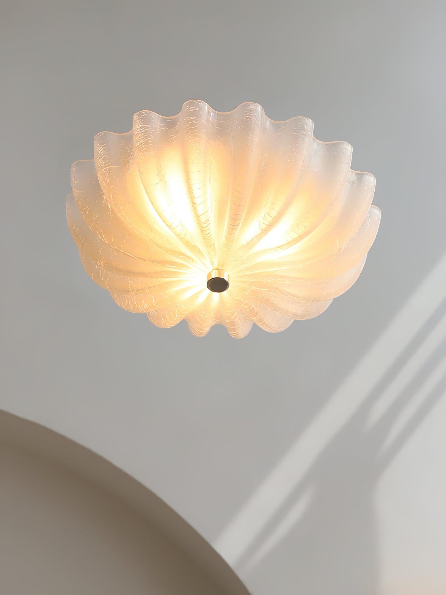 Aurora Ceiling Lamp Murano Blown Glass Shell Inspired - Letslighting