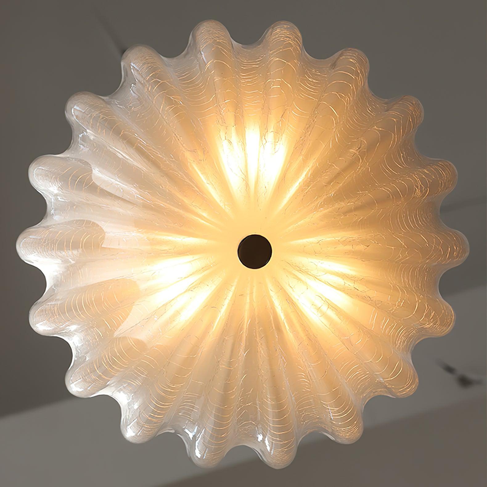 Aurora Ceiling Lamp Murano Blown Glass Shell Inspired - Letslighting