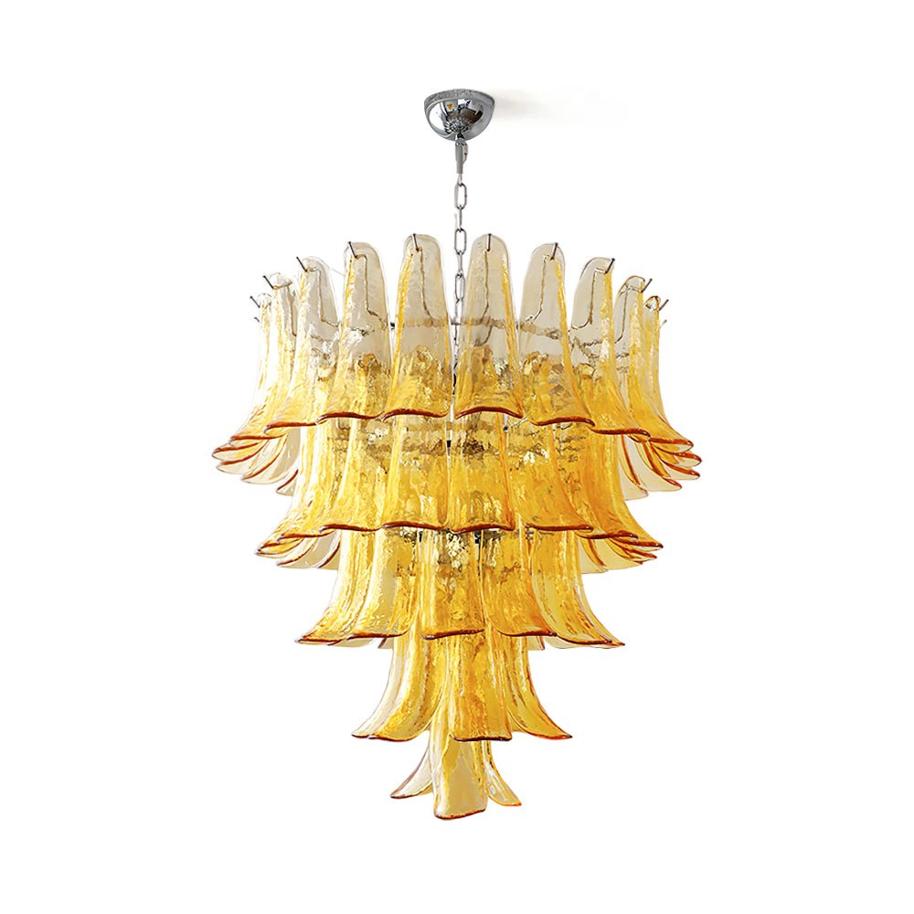Aurora Chandelier Murano Glass Petals Vintage - Letslighting