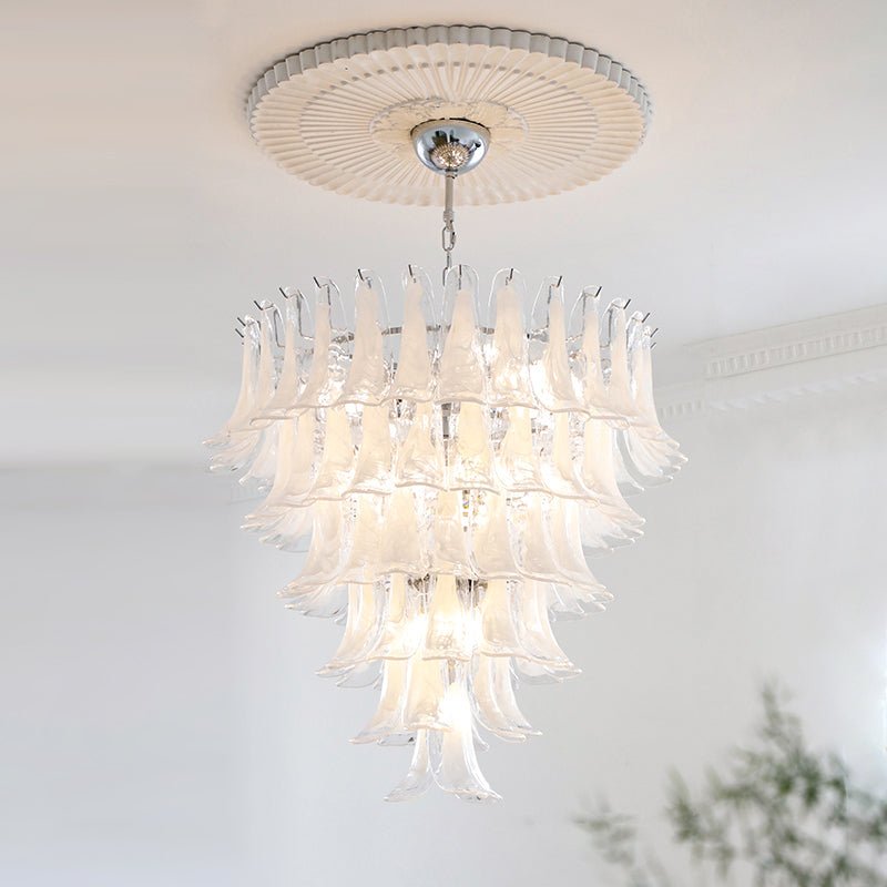 Aurora Chandelier Murano Glass Petals Vintage - Letslighting