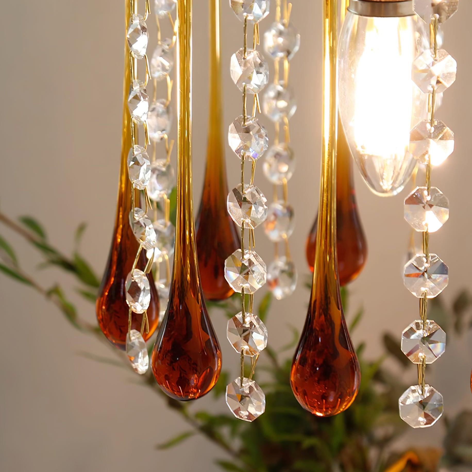 Murano Waterfall Crystal Tier Pendant Light