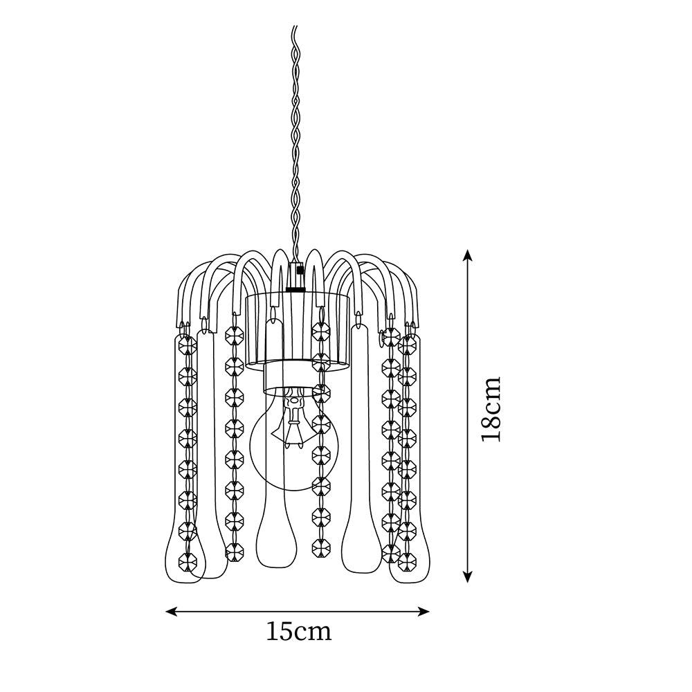 Murano Waterfall Crystal Tier Pendant Light