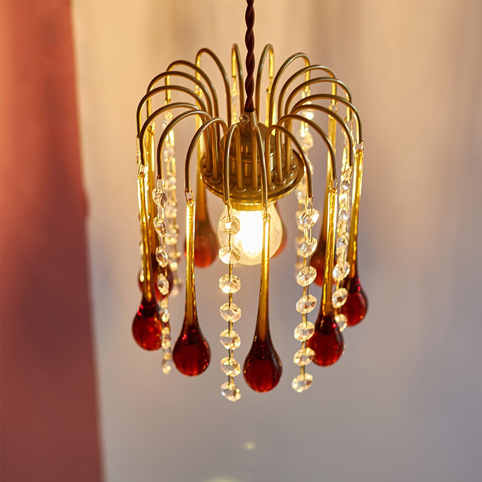 Murano Waterfall Crystal Tier Pendant Light