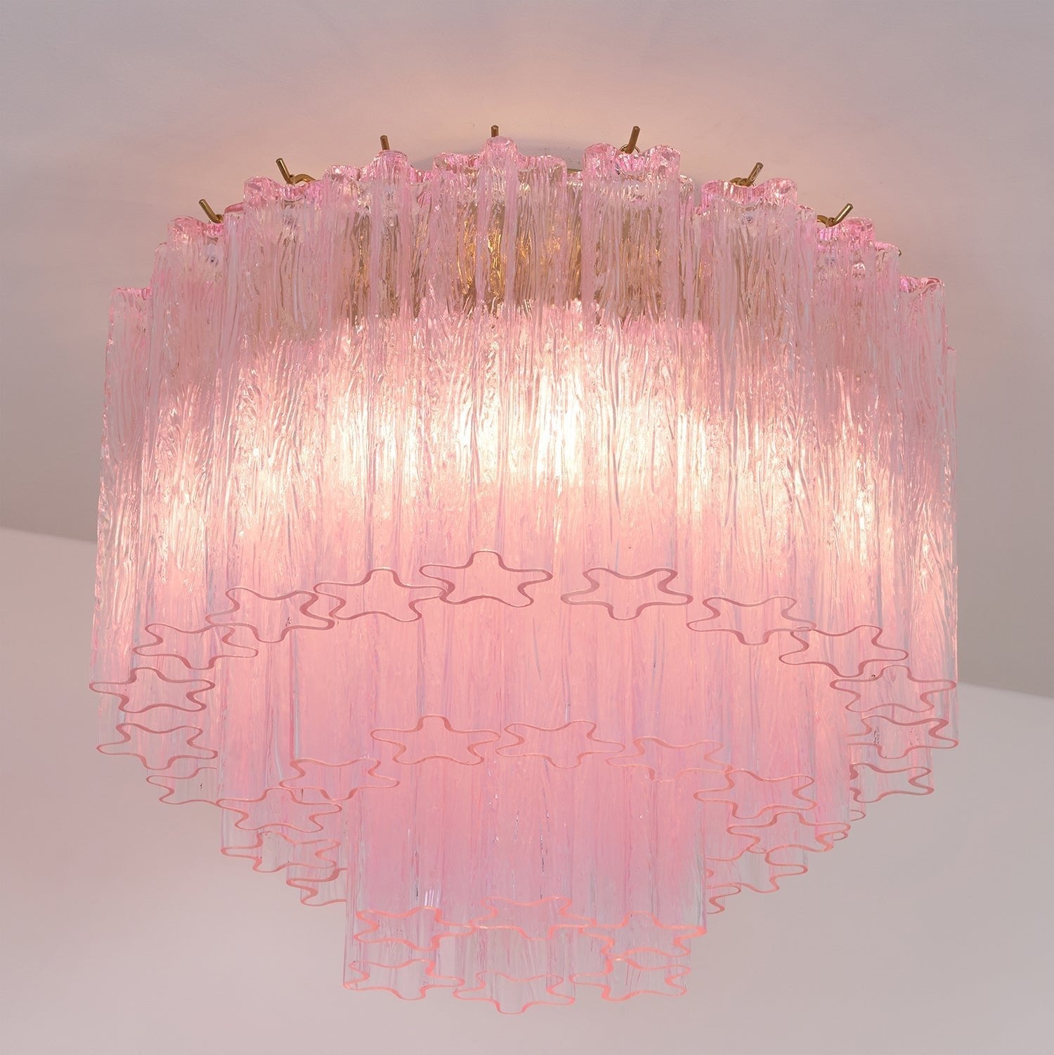 Aurora Ceiling Lamp Murano Pink Glass Vintage - Letslighting