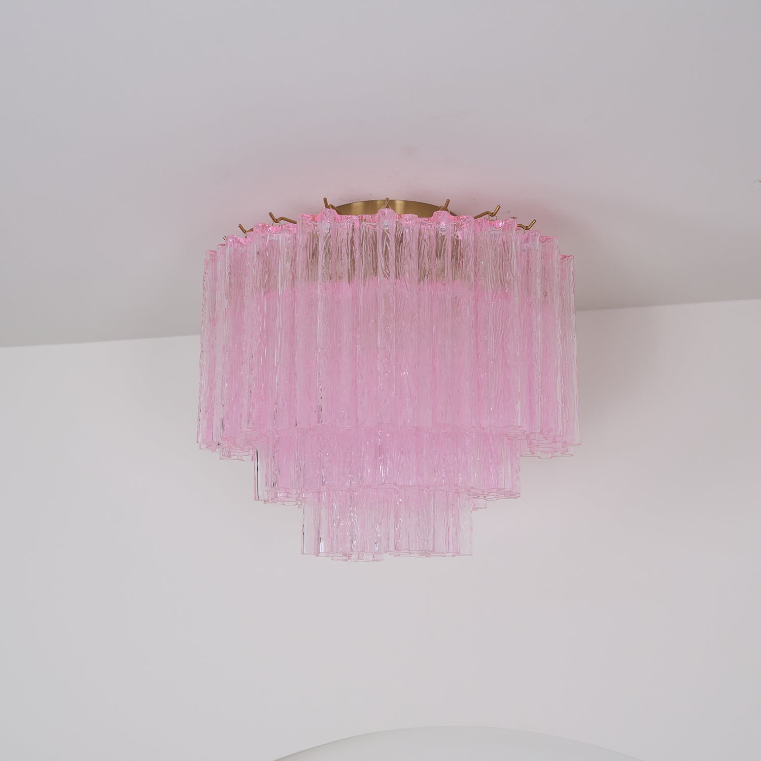 Aurora Ceiling Lamp Murano Pink Glass Vintage - Letslighting