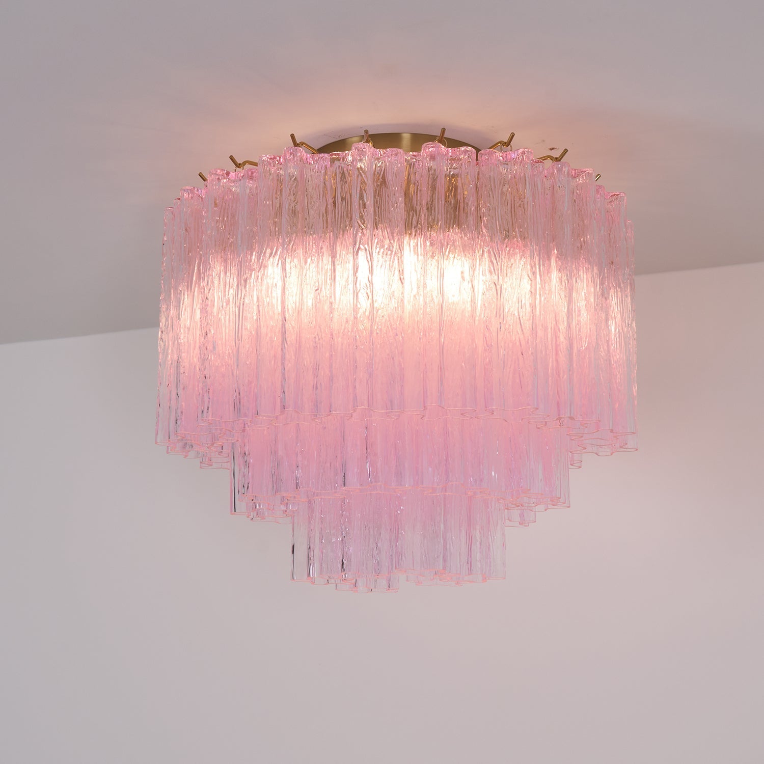 Aurora Ceiling Lamp Murano Pink Glass Vintage - Letslighting