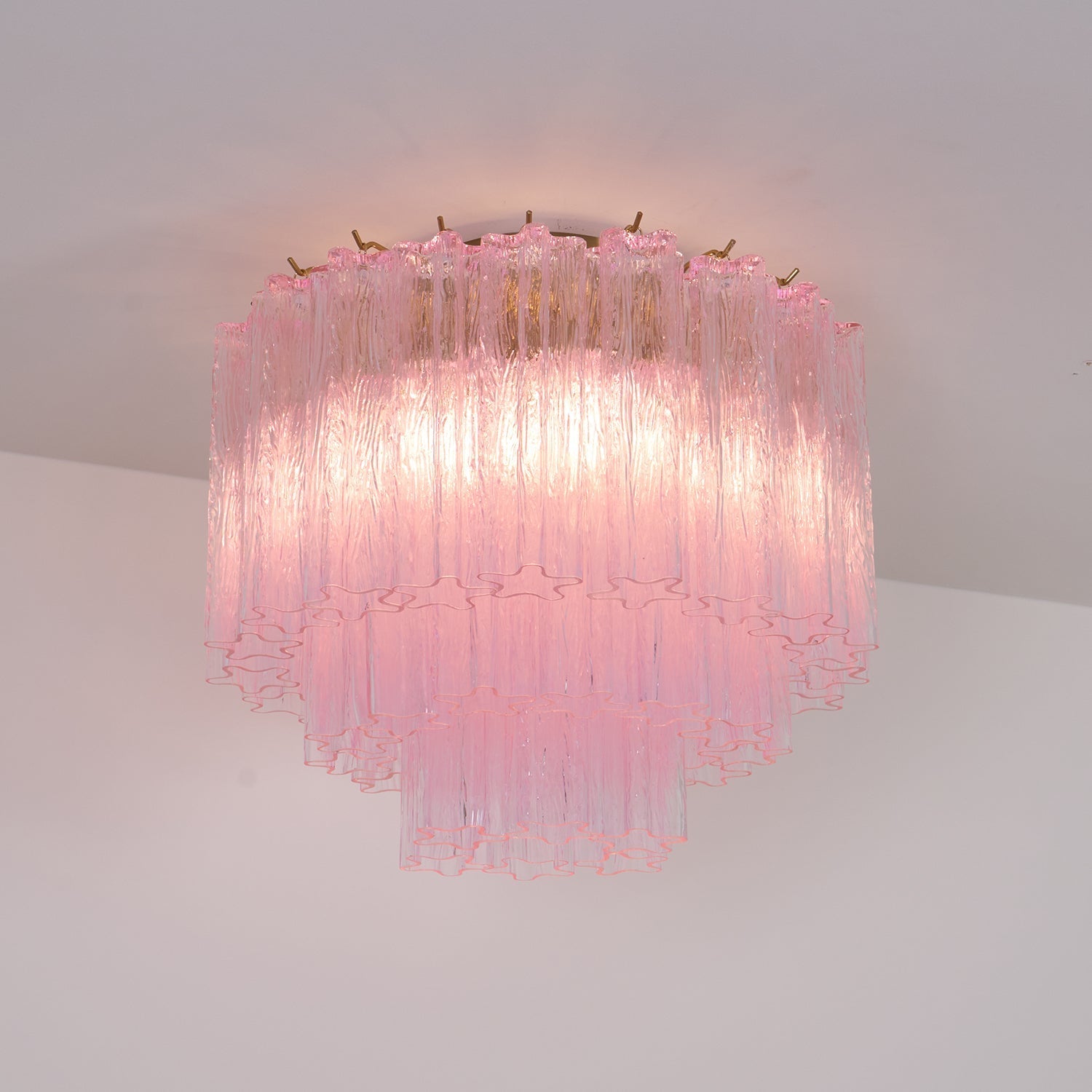Aurora Ceiling Lamp Murano Pink Glass Vintage - Letslighting