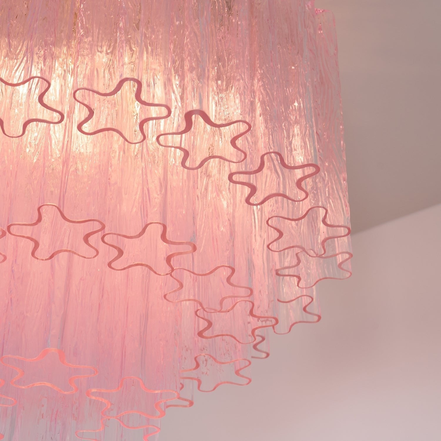 Aurora Ceiling Lamp Murano Pink Glass Vintage - Letslighting