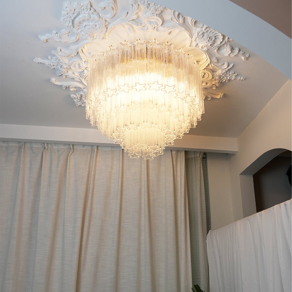 Aurora Ceiling Lamp Murano Pink Glass Vintage - Letslighting