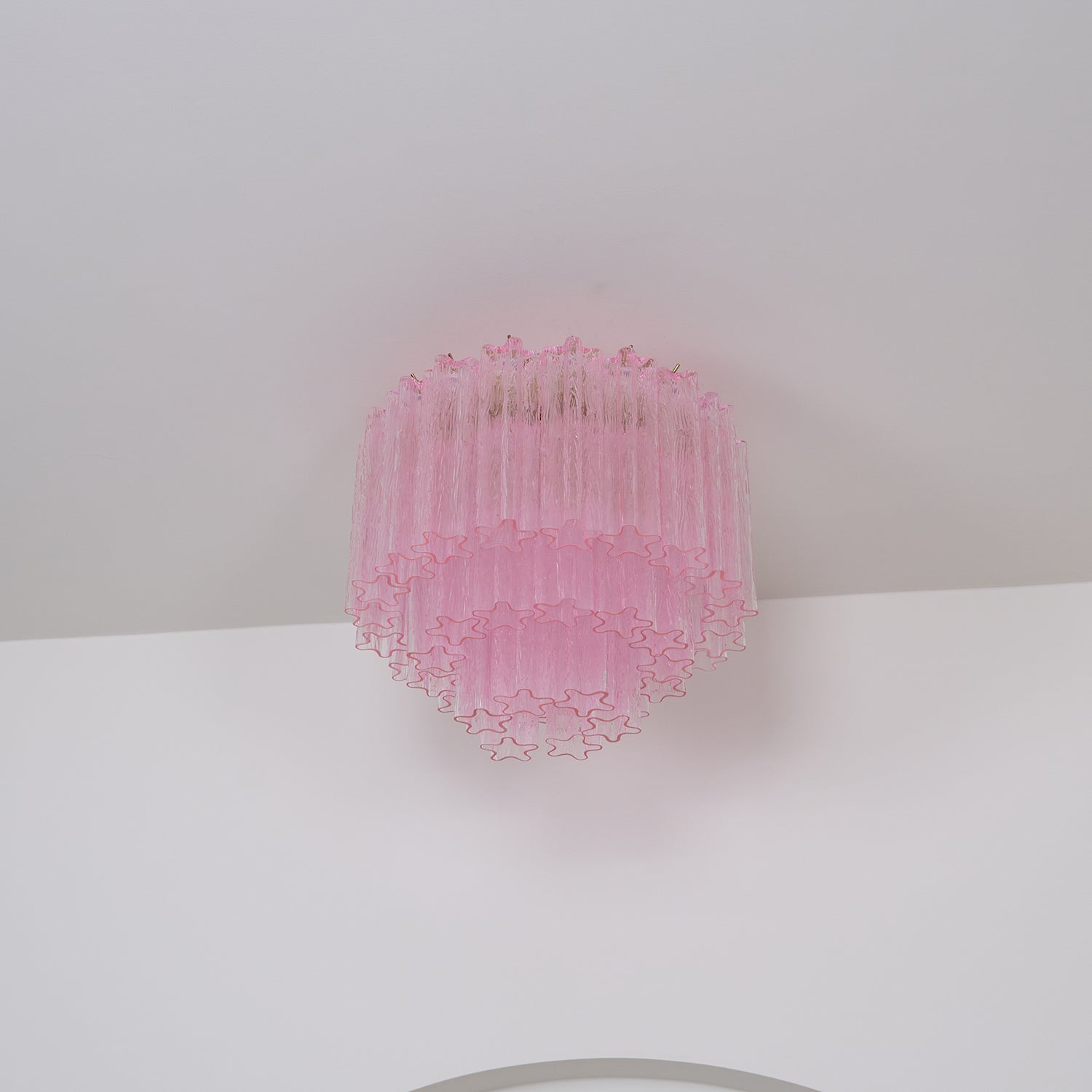 Aurora Ceiling Lamp Murano Pink Glass Vintage - Letslighting