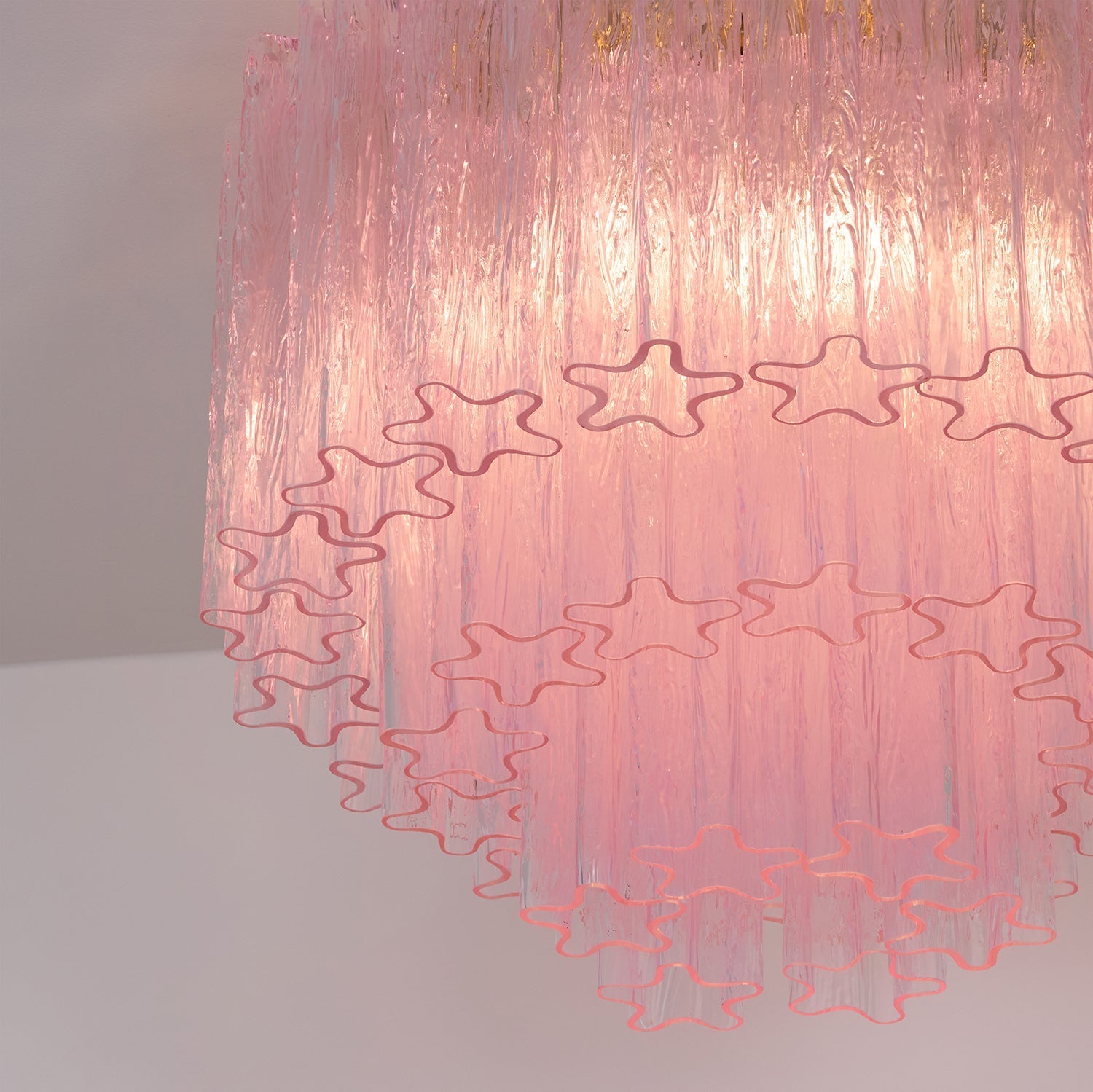 Aurora Ceiling Lamp Murano Pink Glass Vintage - Letslighting