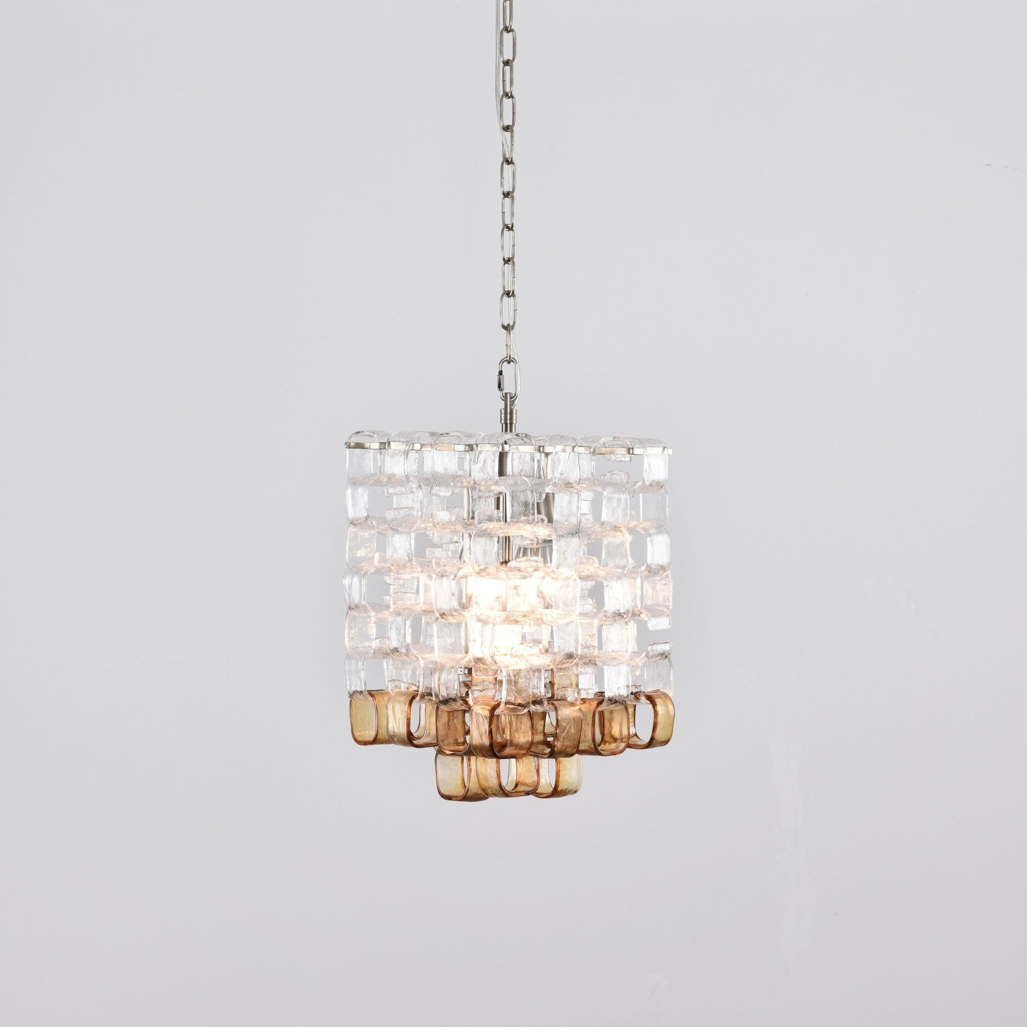 Aurora Chandelier Murano Glass Interlocking Geometric - Letslighting