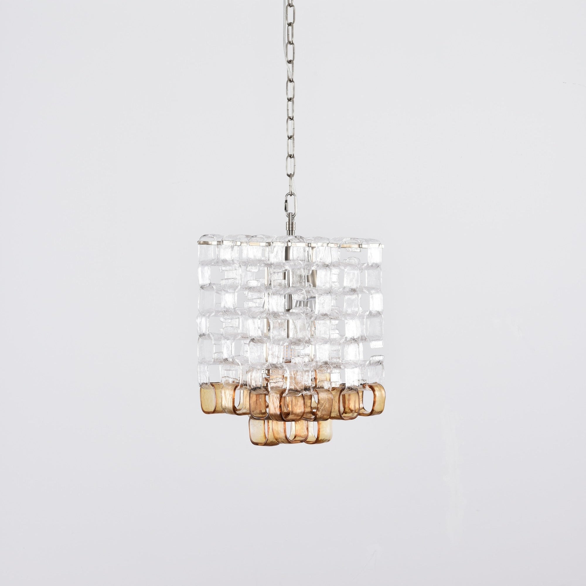 Aurora Chandelier Murano Glass Interlocking Geometric - Letslighting