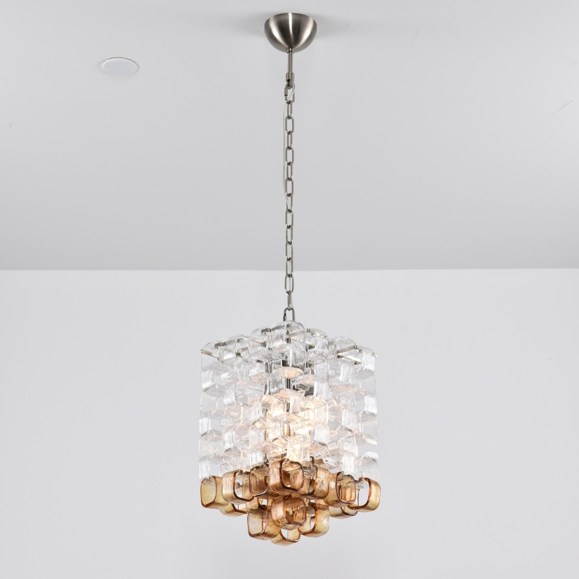 Aurora Chandelier Murano Glass Interlocking Geometric - Letslighting