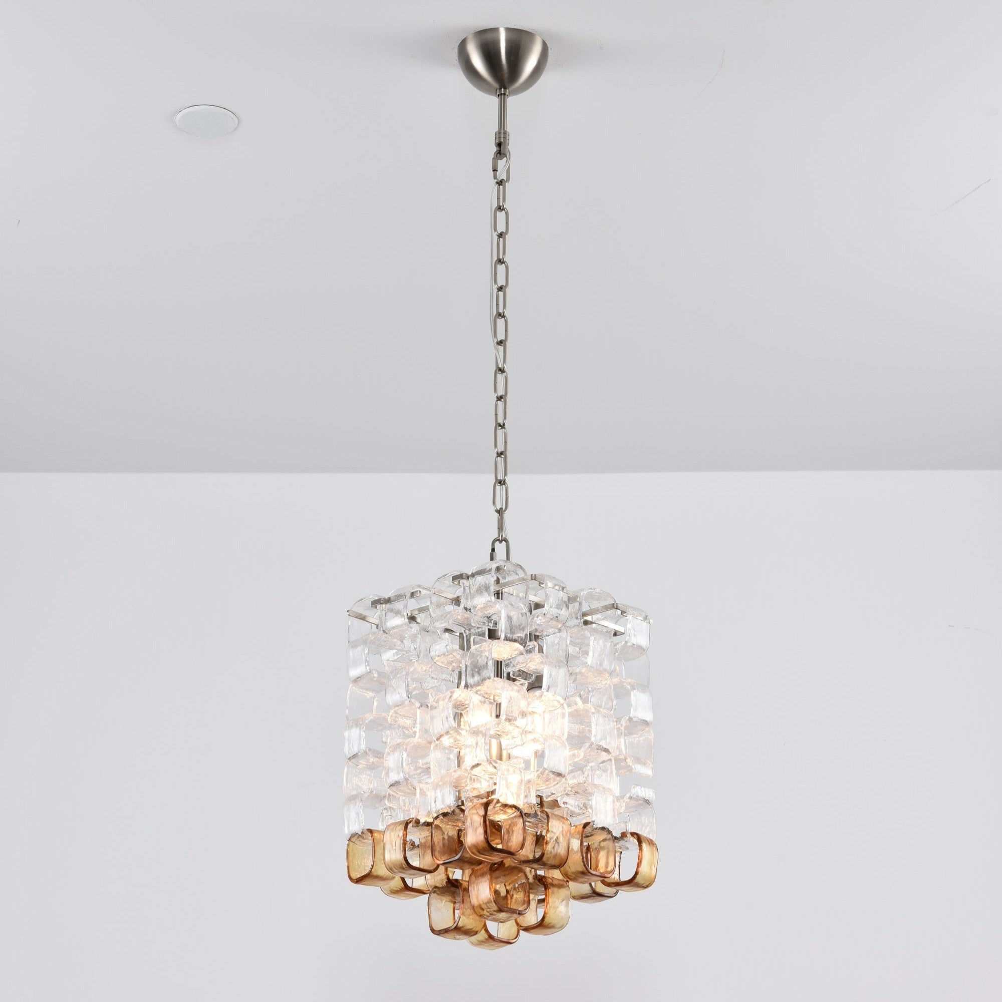 Aurora Chandelier Murano Glass Interlocking Geometric - Letslighting