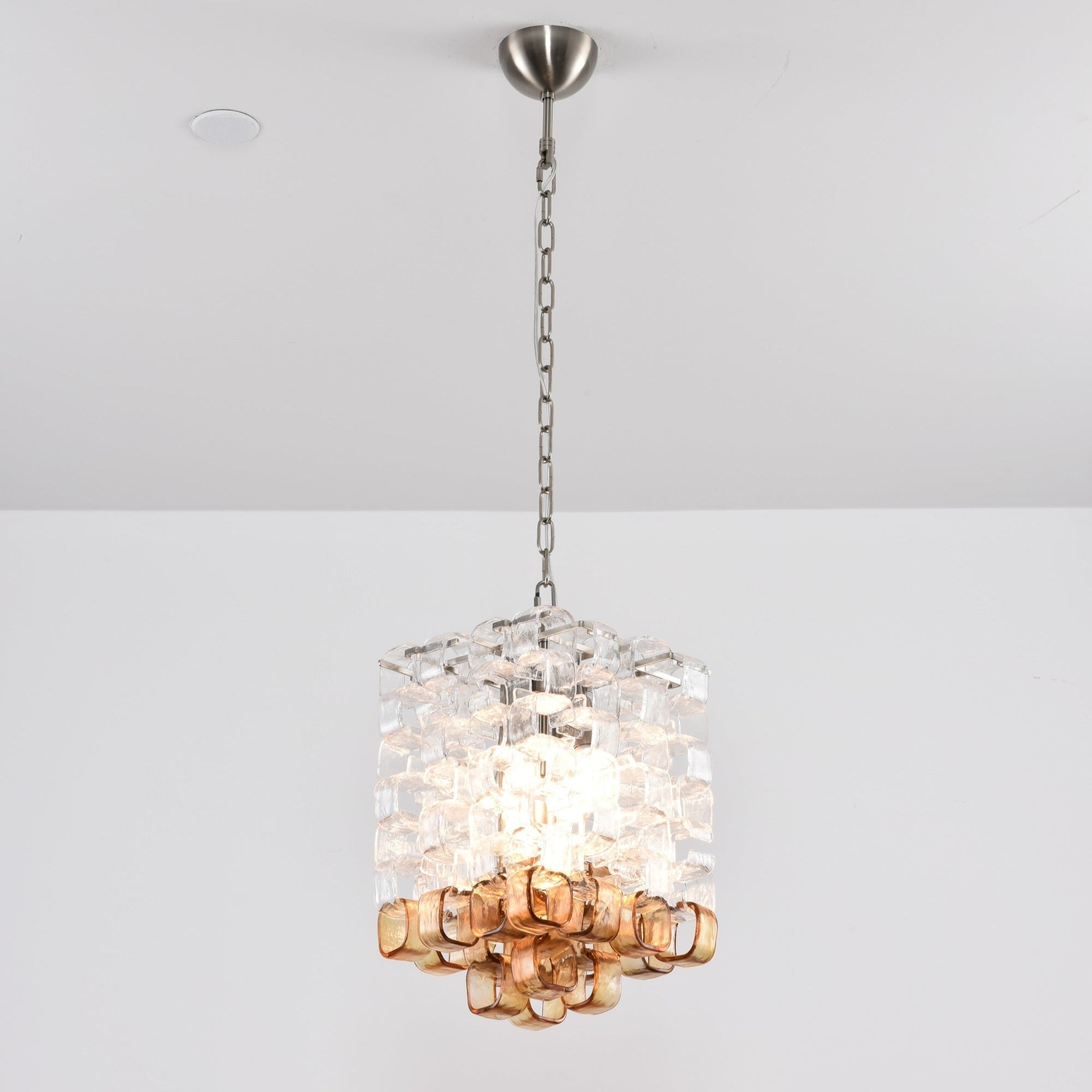 Aurora Chandelier Murano Glass Interlocking Geometric - Letslighting
