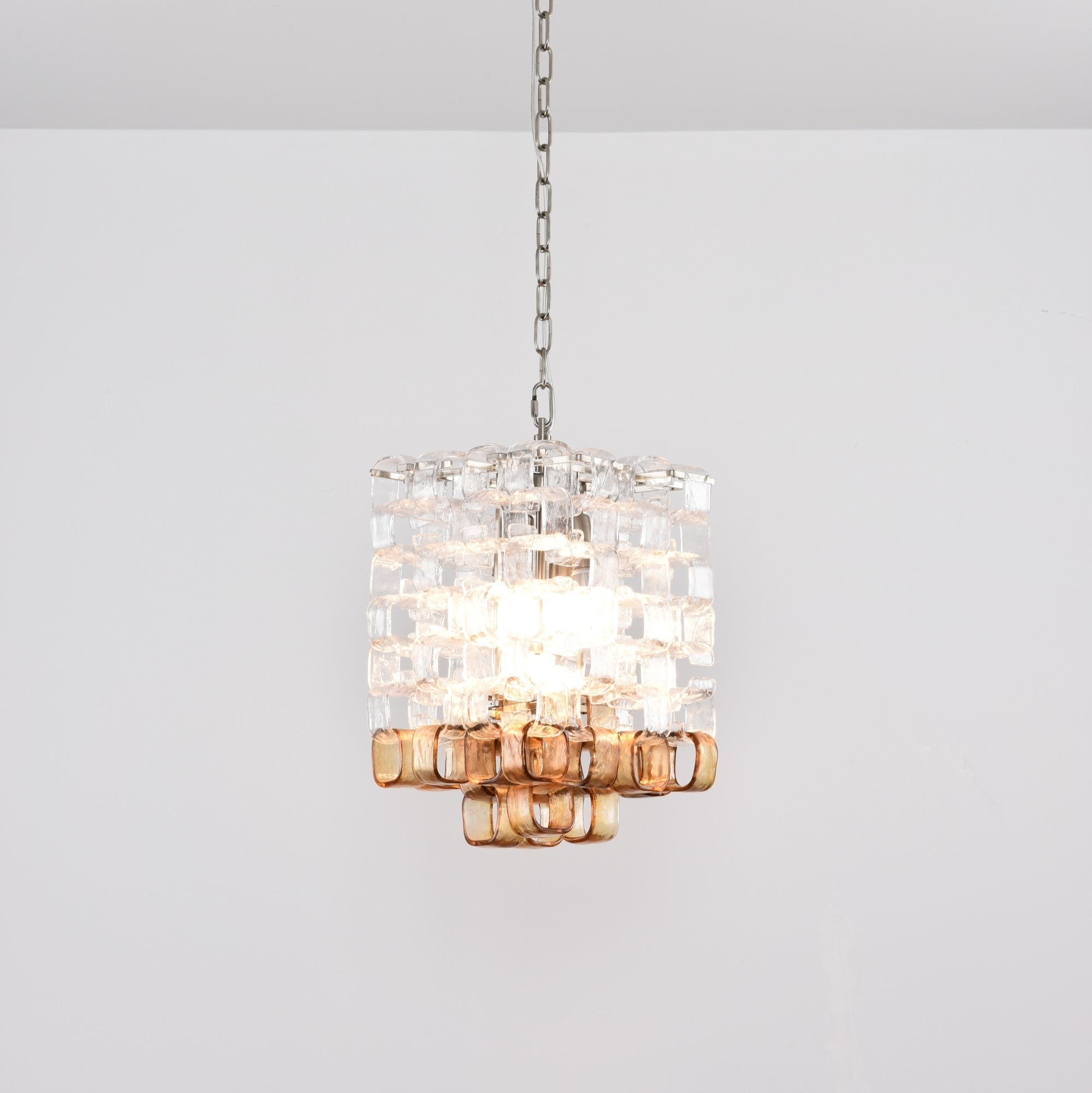Aurora Chandelier Murano Glass Interlocking Geometric - Letslighting