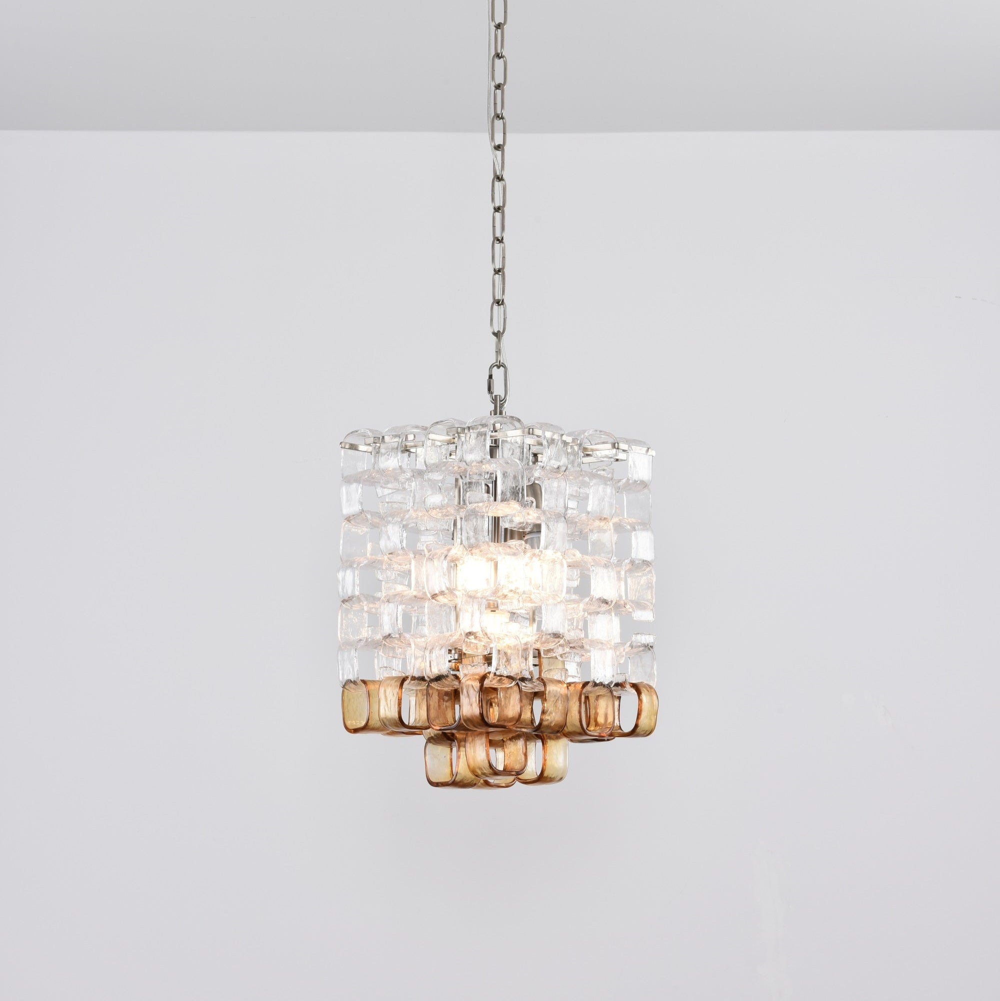 Aurora Chandelier Murano Glass Interlocking Geometric - Letslighting