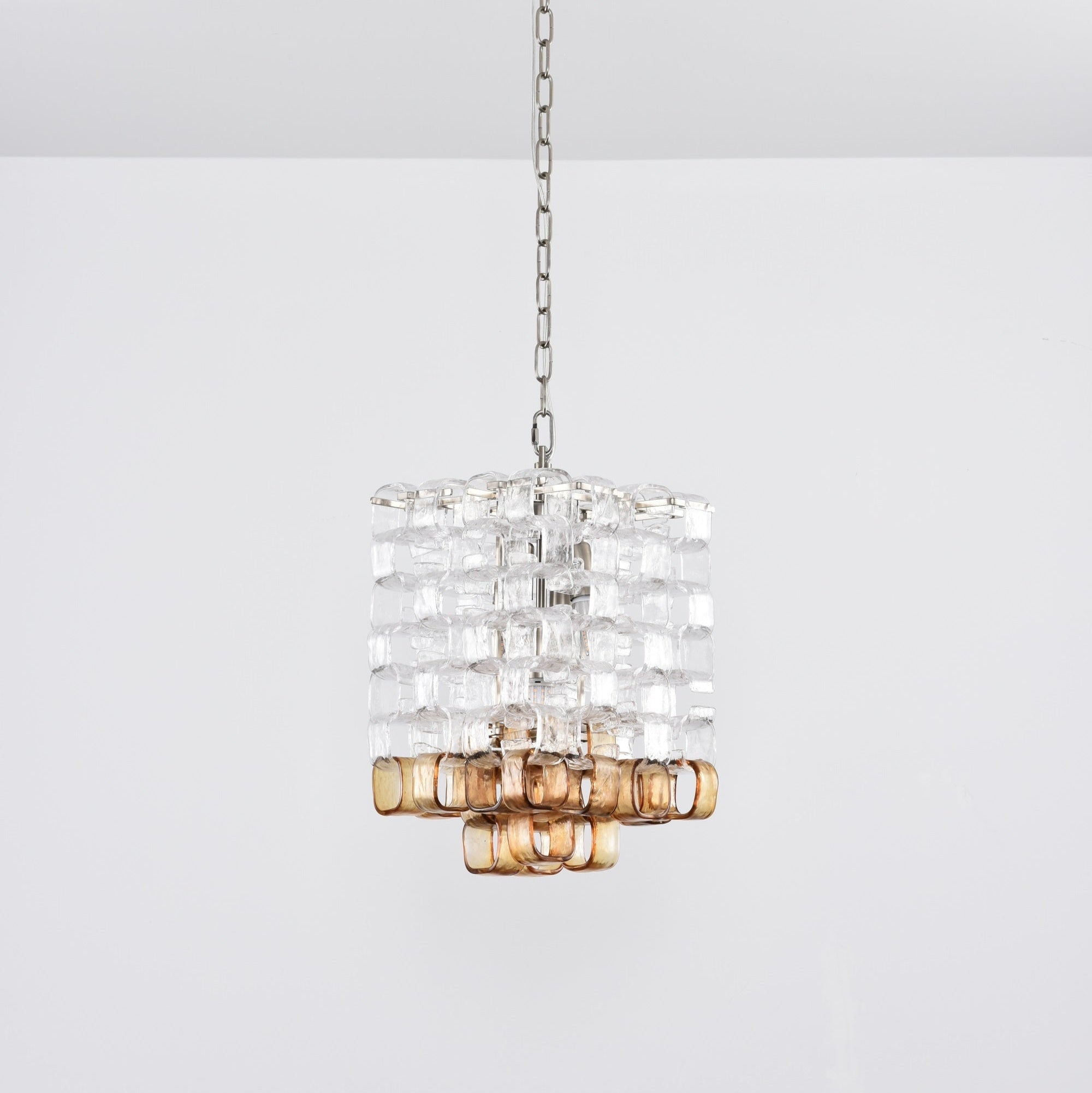 Aurora Chandelier Murano Glass Interlocking Geometric - Letslighting