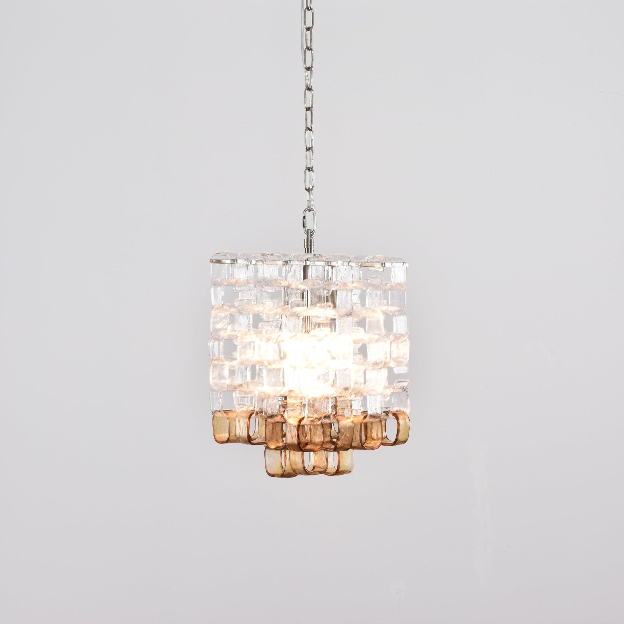 Aurora Chandelier Murano Glass Interlocking Geometric - Letslighting