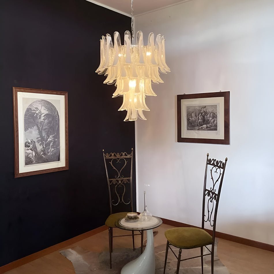 Aurora Chandelier Murano Glass Petals Vintage - Letslighting