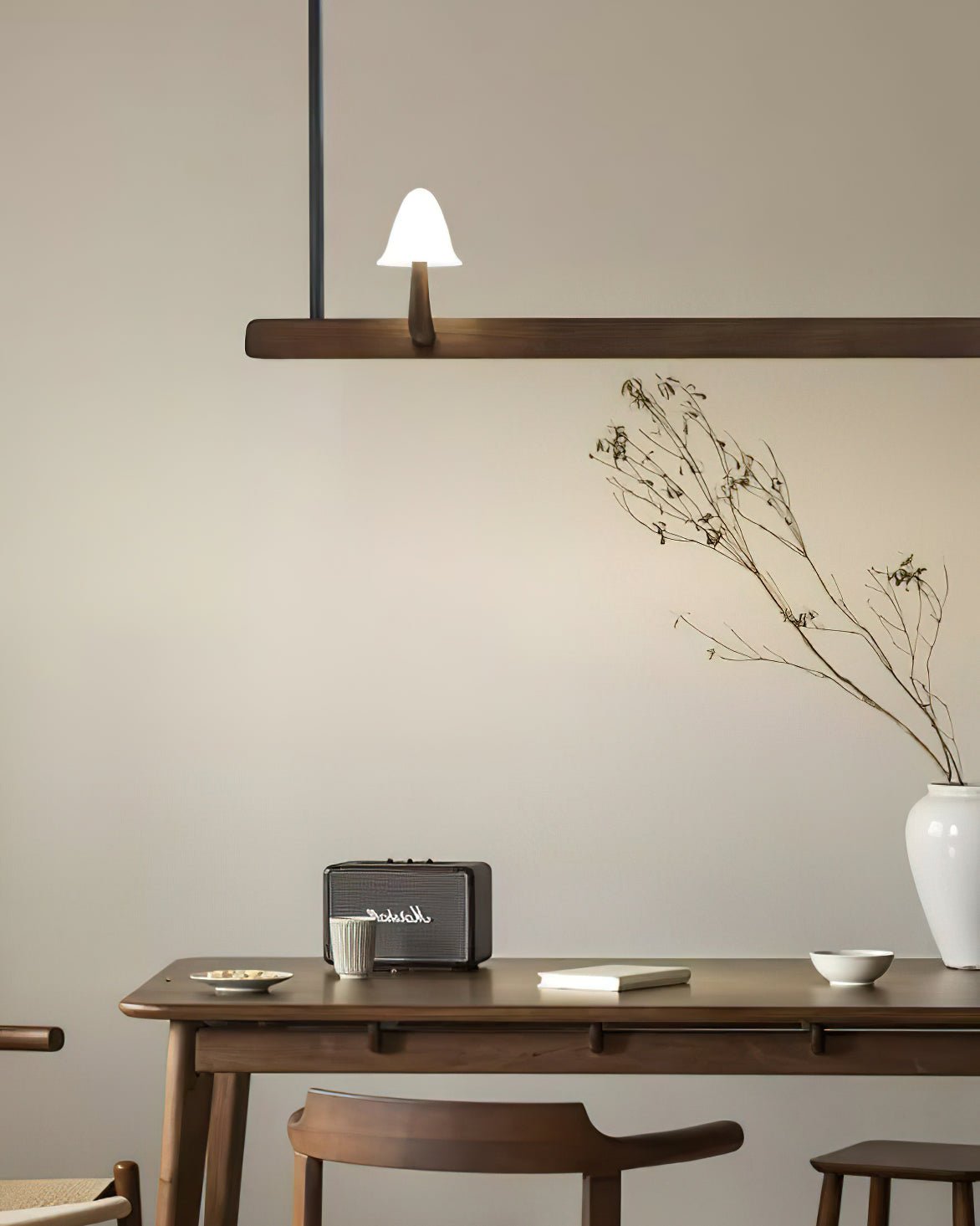 Lustra Chandelier Mushroom Wooden Minimalist Modern - Letslighting