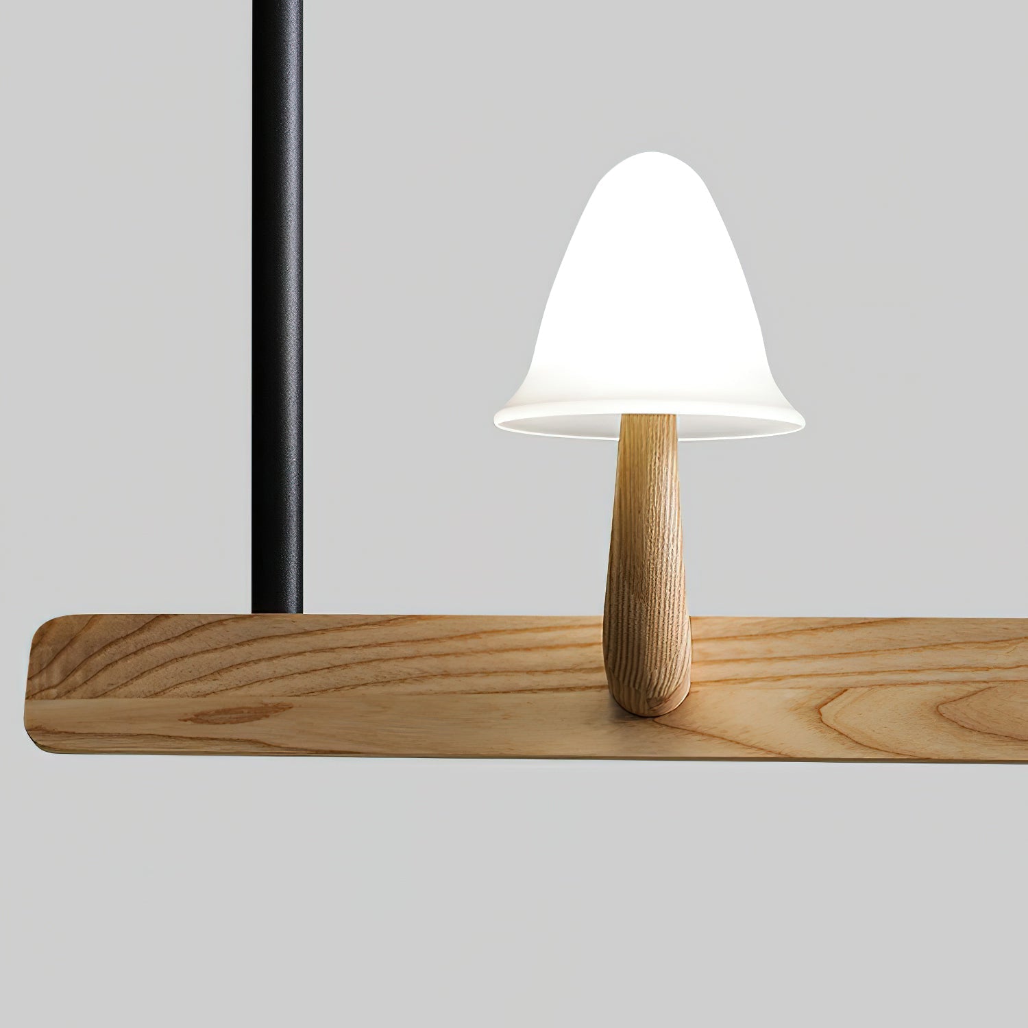 Lustra Chandelier Mushroom Wooden Minimalist Modern - Letslighting