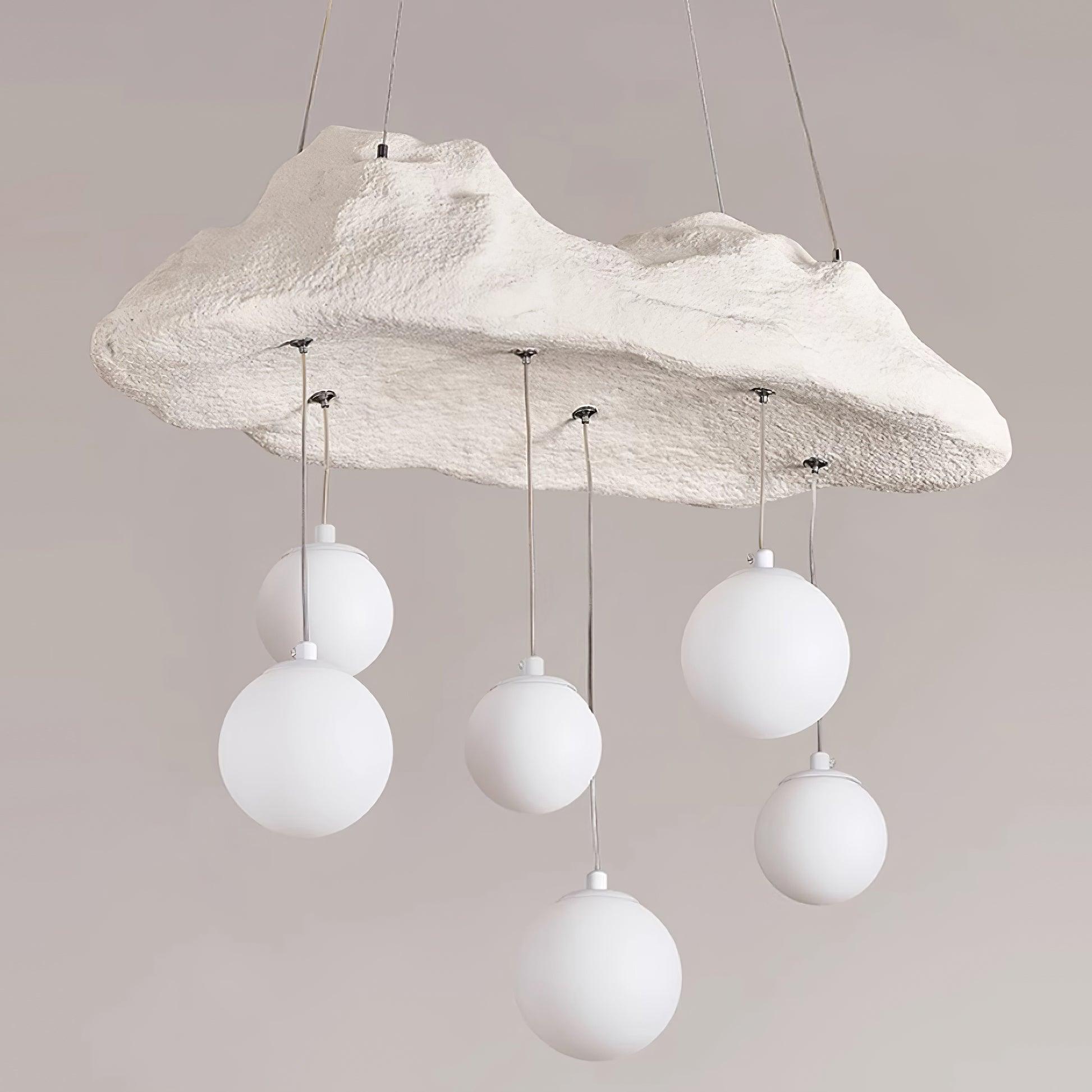 Mushroom Cloud Chandelier Perforated Canopy Globes - Letslighting