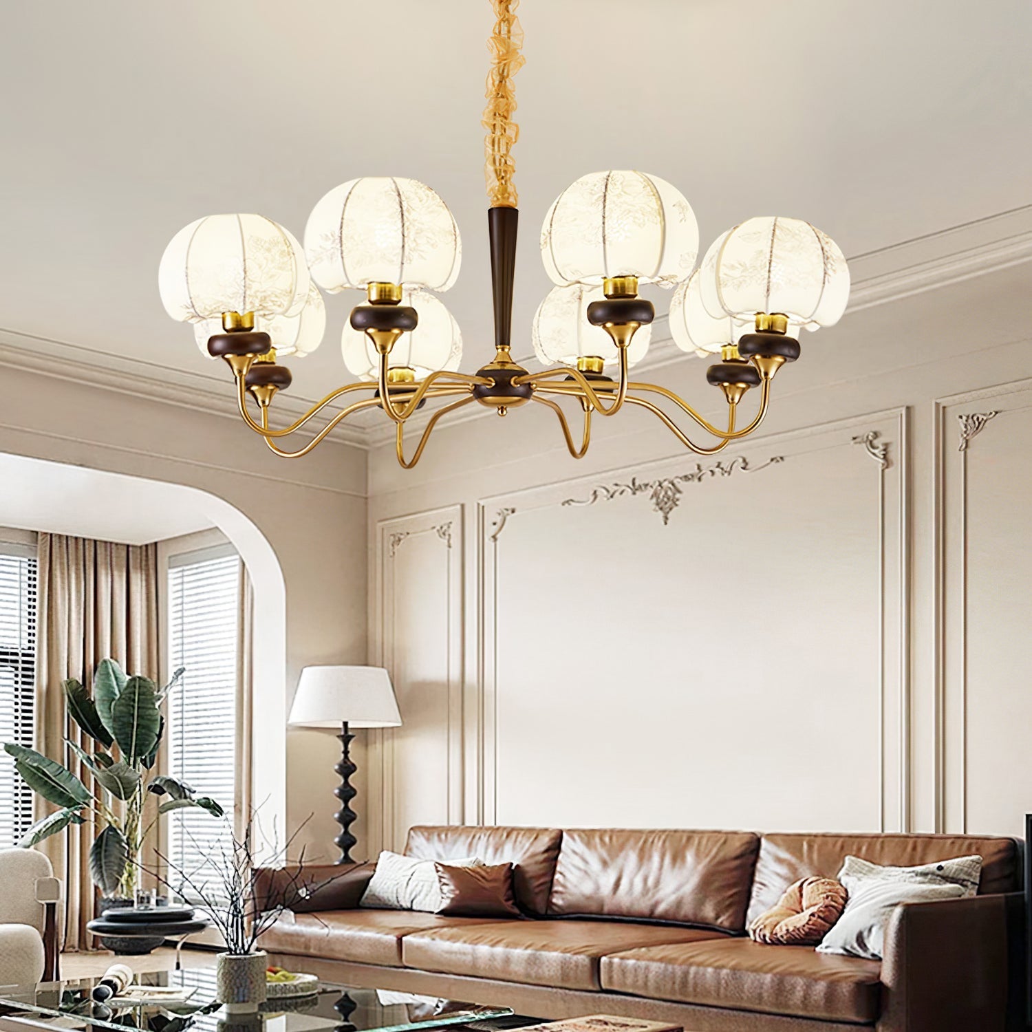 Orchid Vintage Fabric Chandelier - Letslighting