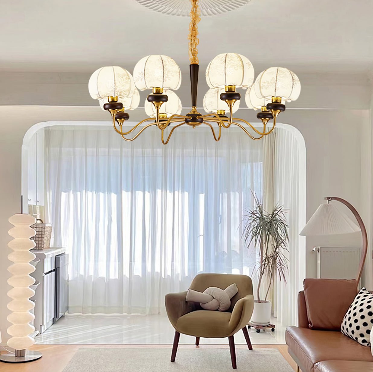 Orchid Vintage Fabric Chandelier - Letslighting