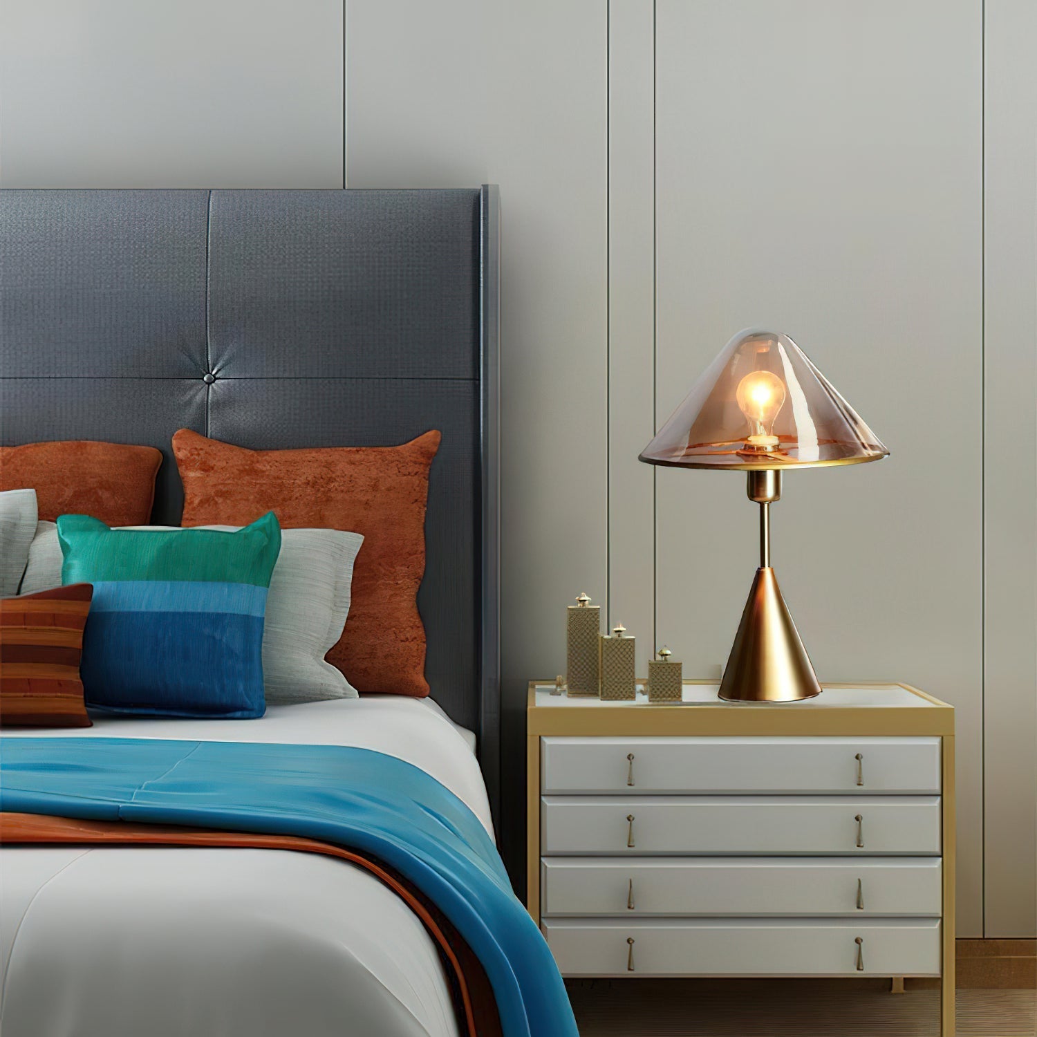 Mushroom Contemporary Metal Table Lamp - Blowlighting