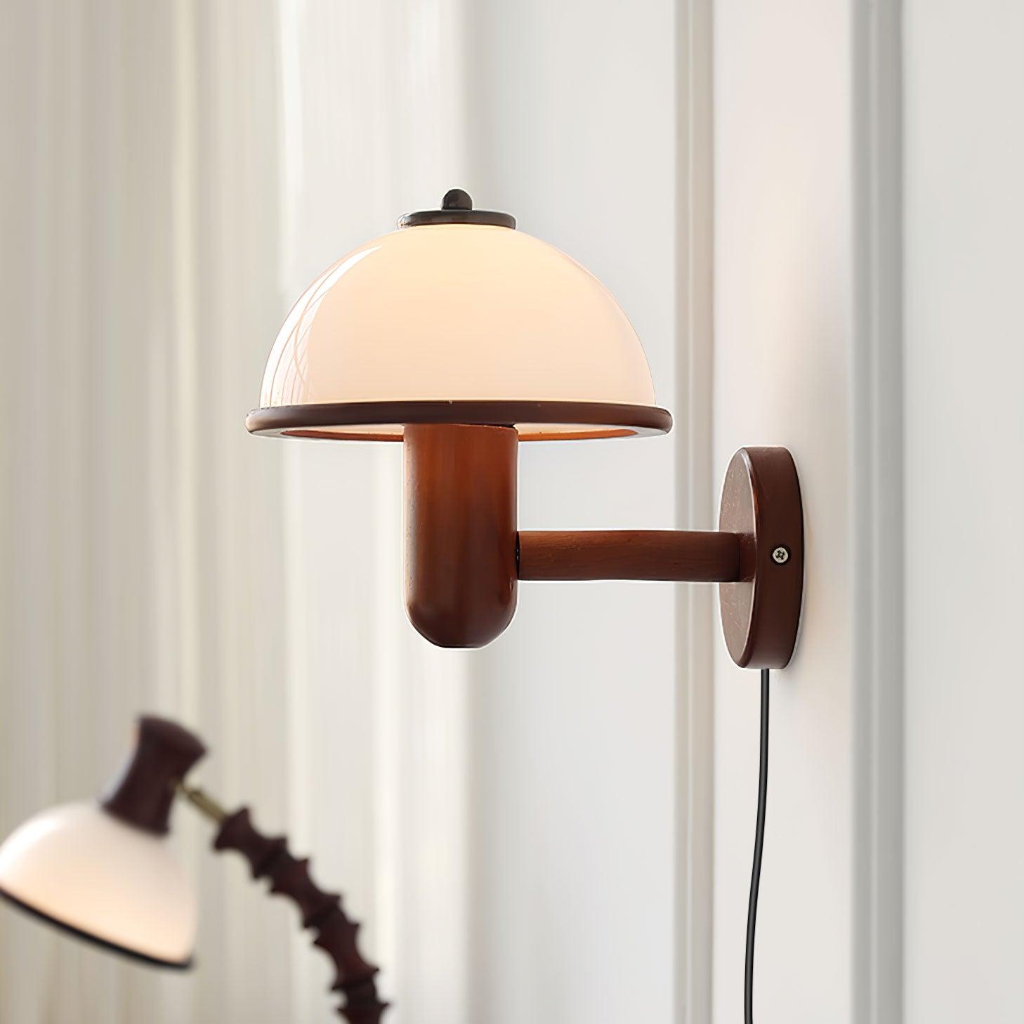 Lustra Wall Lamp Mushroom Wood Oak - Letslighting