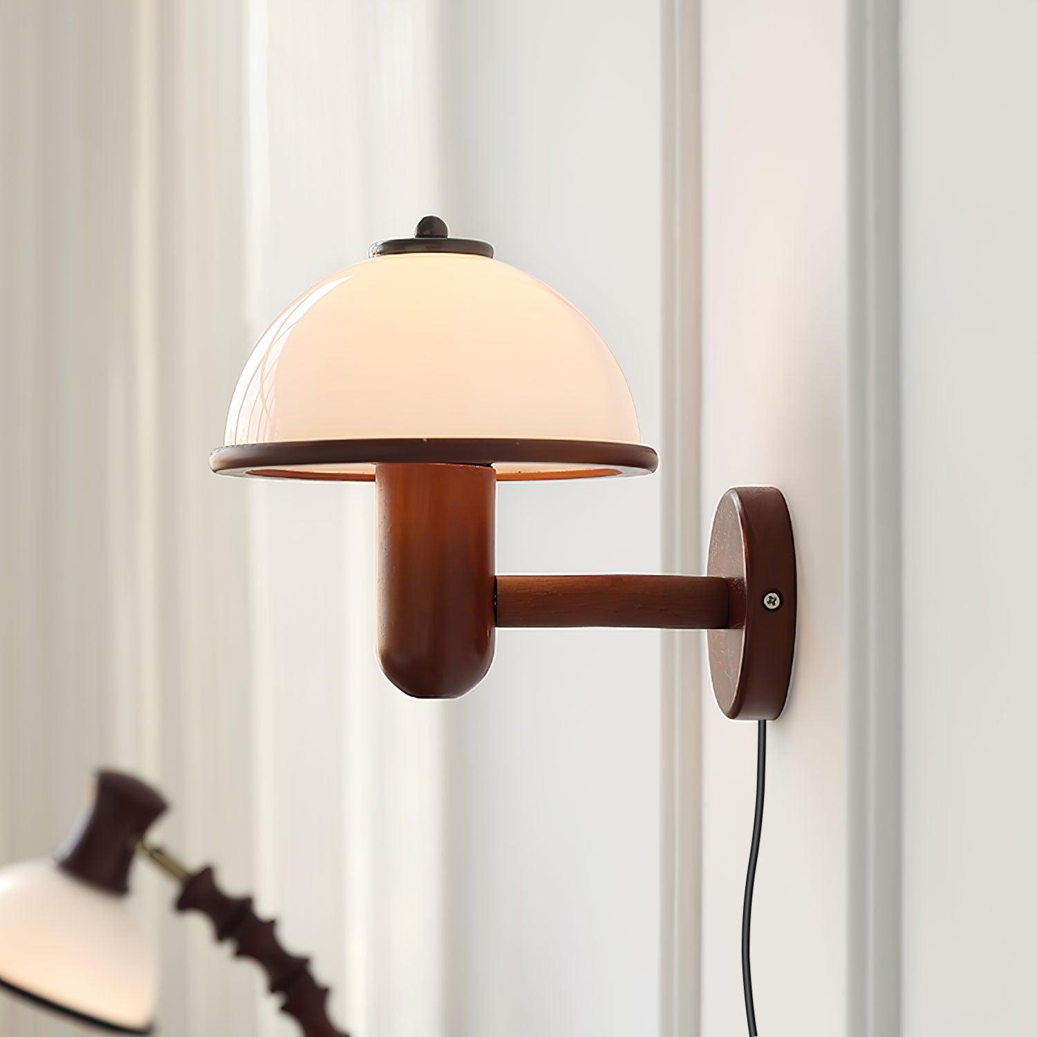 Lustra Wall Lamp Mushroom Wood Oak - Letslighting