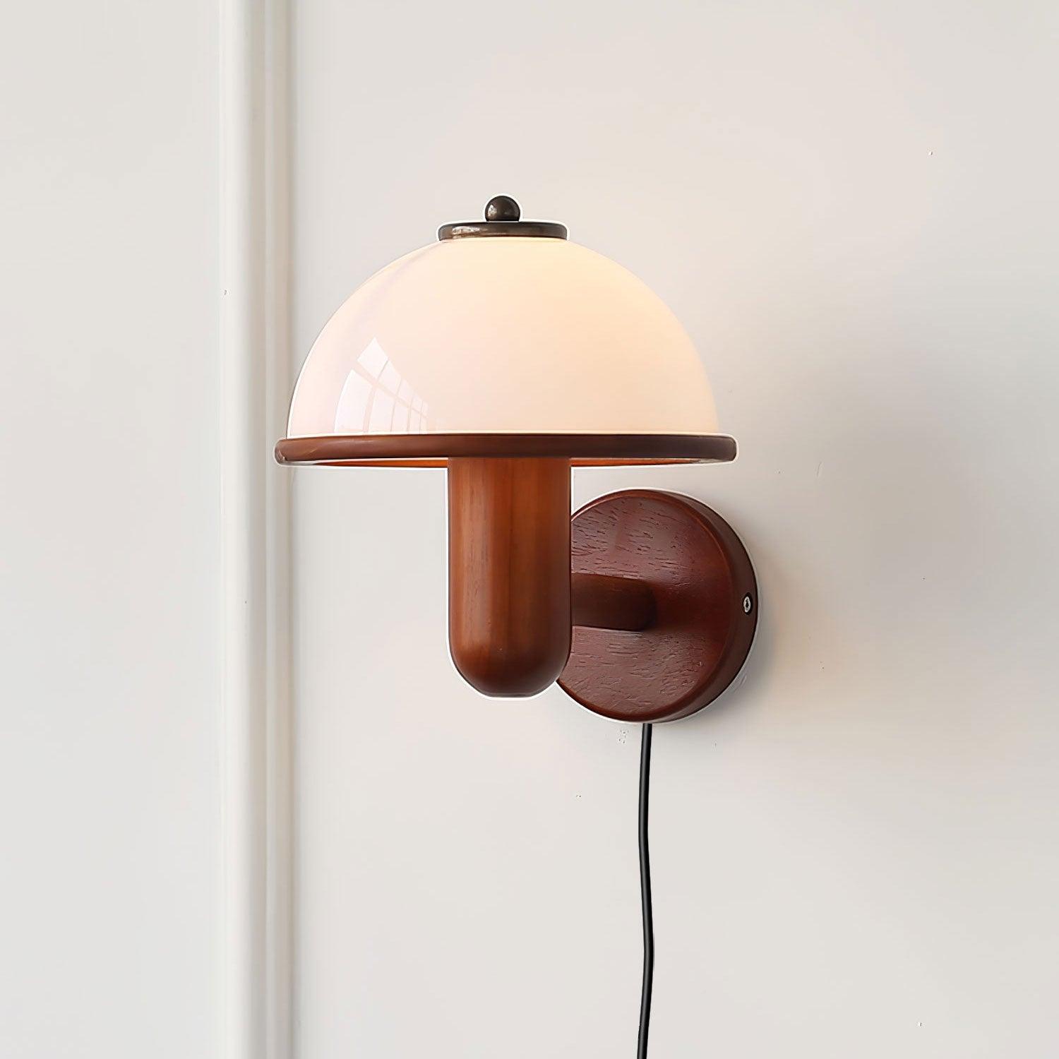 Lustra Wall Lamp Mushroom Wood Oak - Letslighting