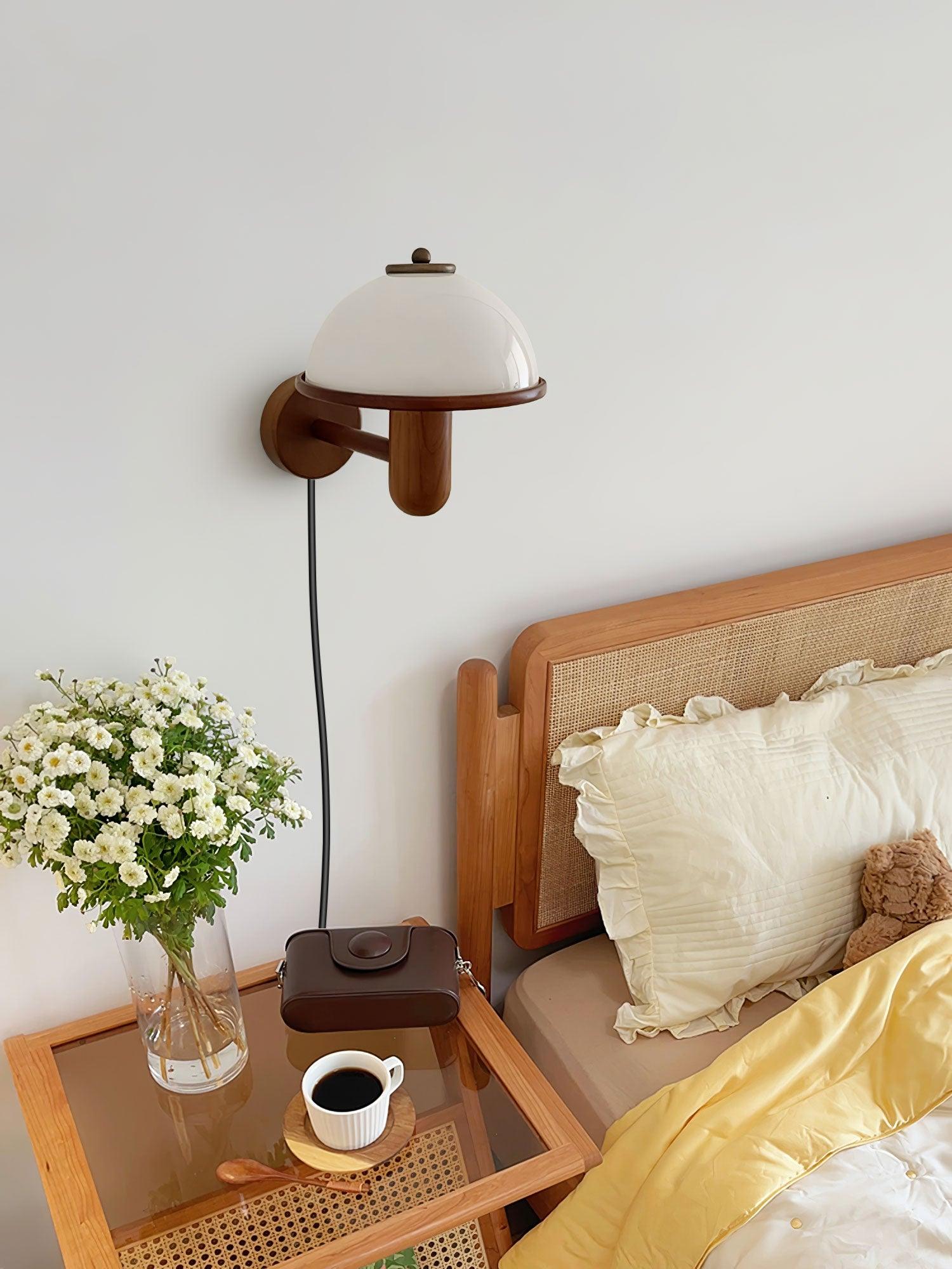 Lustra Wall Lamp Mushroom Wood Oak - Letslighting