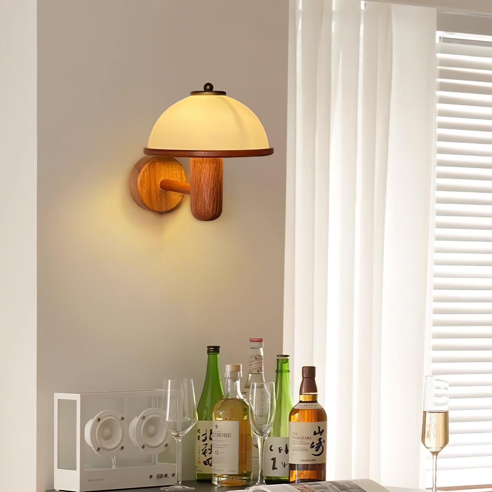 Lustra Wall Lamp Mushroom Wood Oak - Letslighting