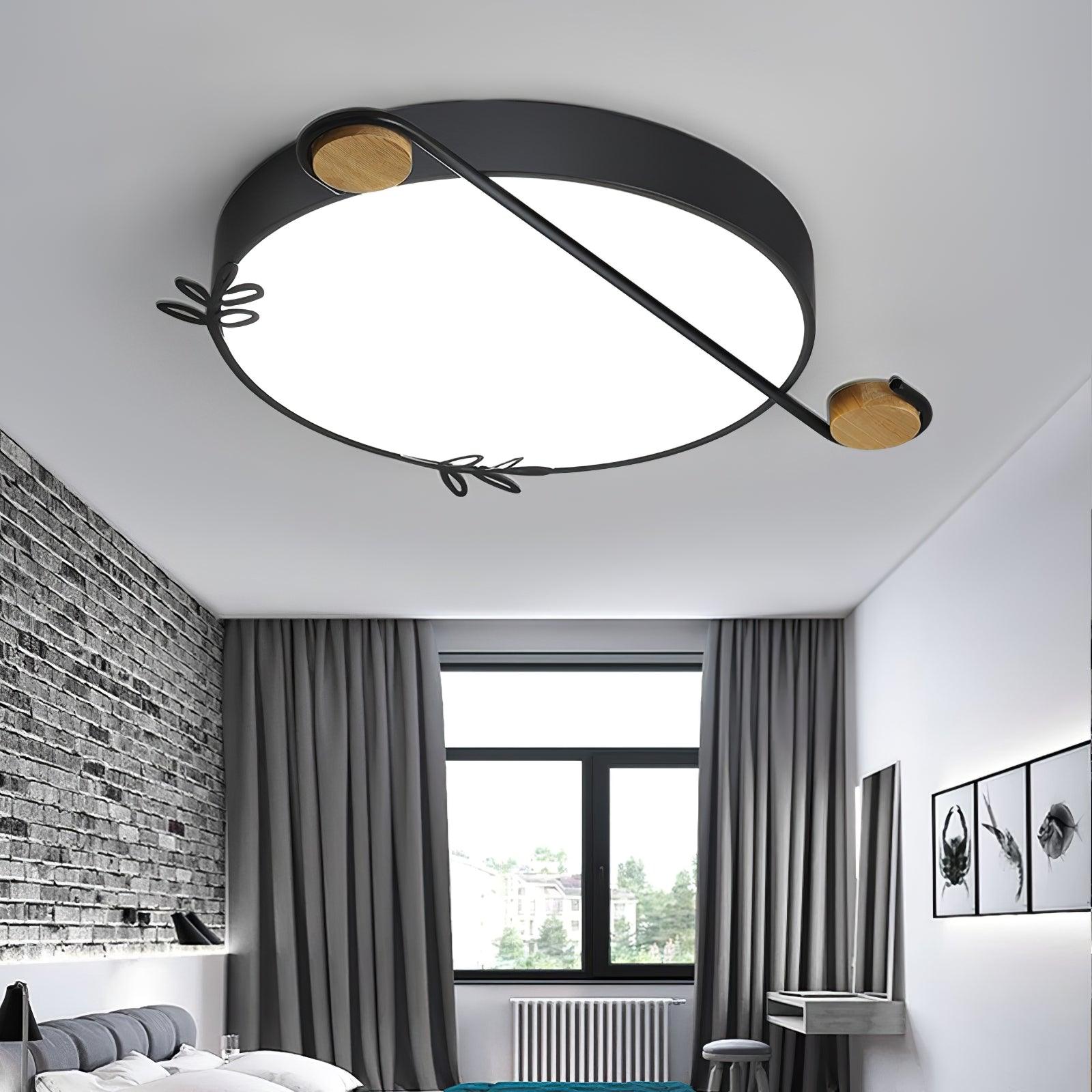 Evzorira Musical Note Art Round Ceiling Lamp - Letslighting