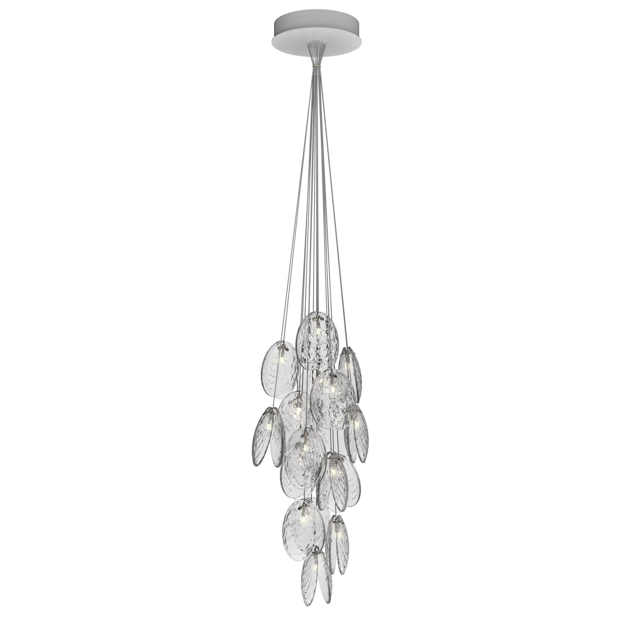 Mussels Modern Metal & Glass Chandelier