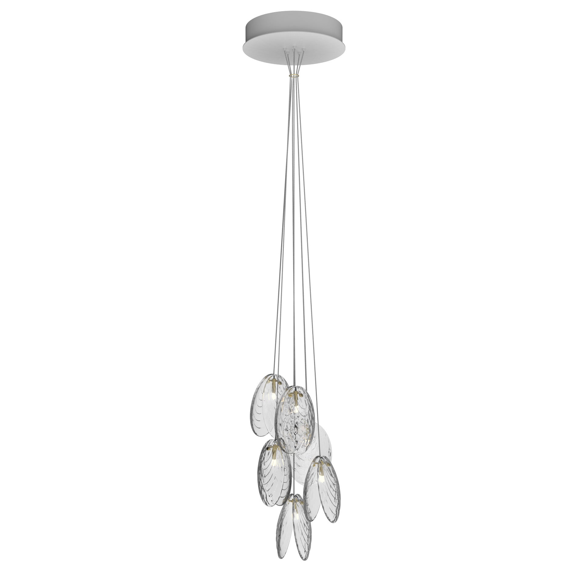Mussels Modern Metal & Glass Chandelier