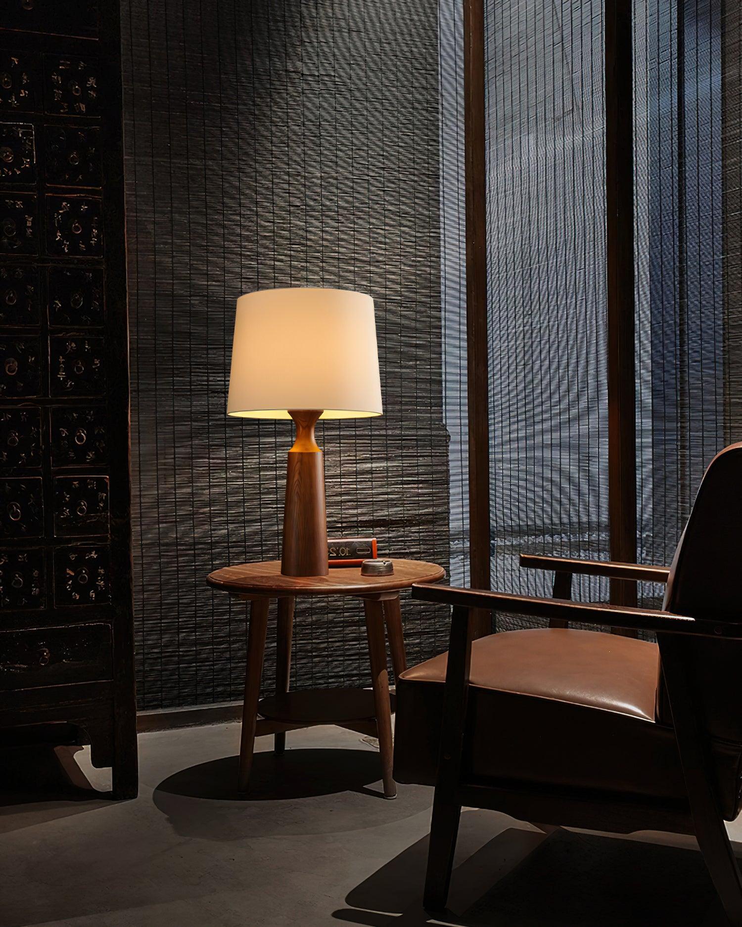 Harry Contemporary Wood Table Lamp - Blowlighting