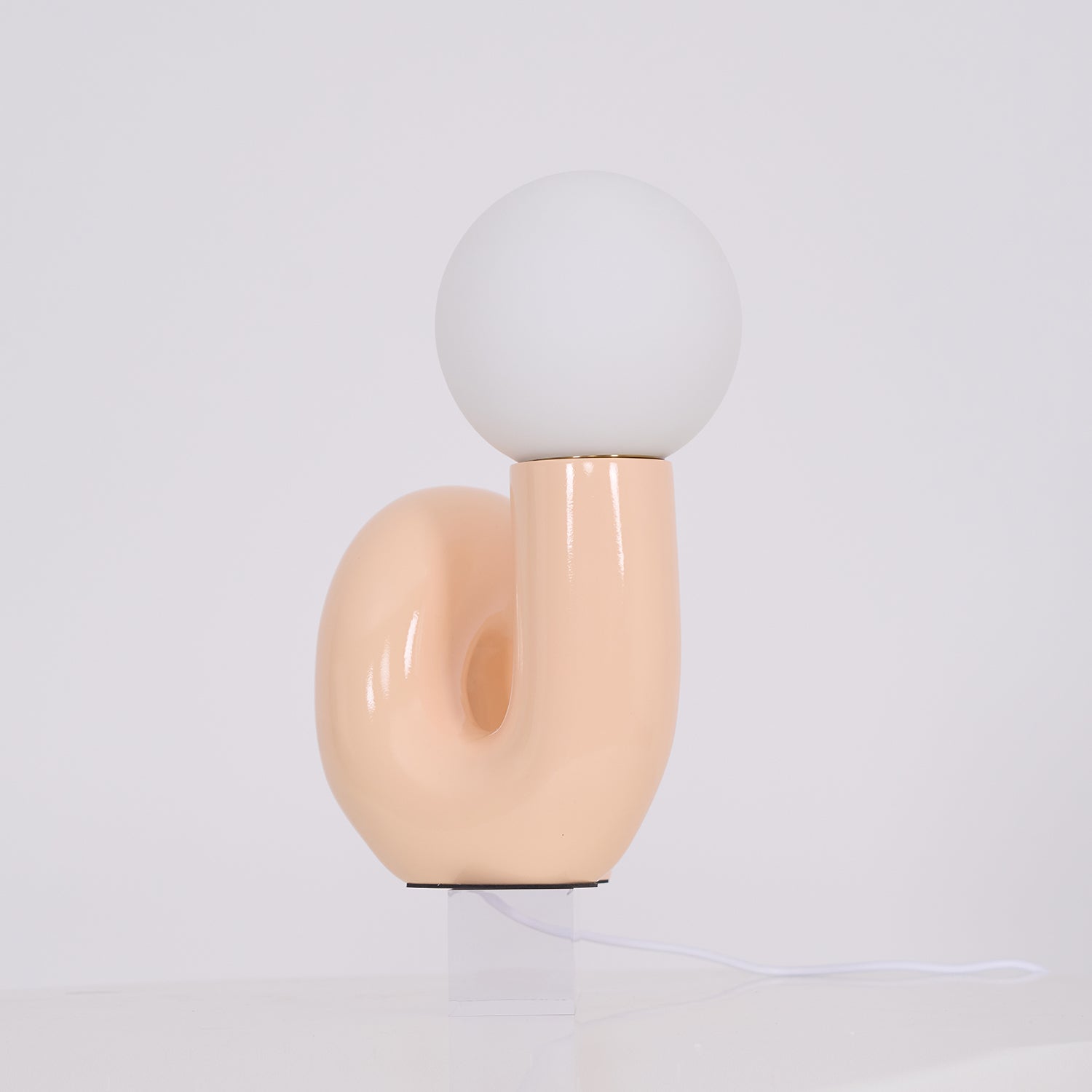 Table Lamp Playful N Shape All White - Letslighting