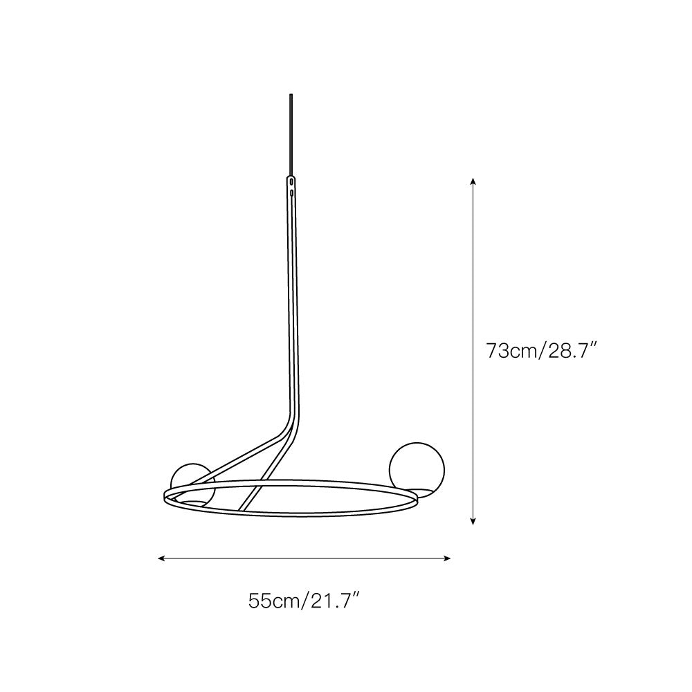 Ilthael Modern Minimalist Brass Glass Chandelier - Letslighting