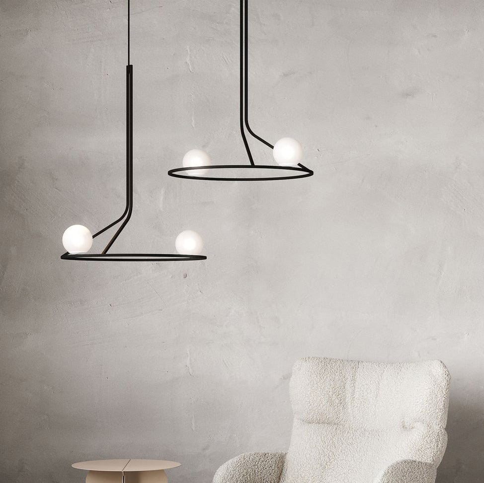 Ilthael Modern Minimalist Brass Glass Chandelier - Letslighting