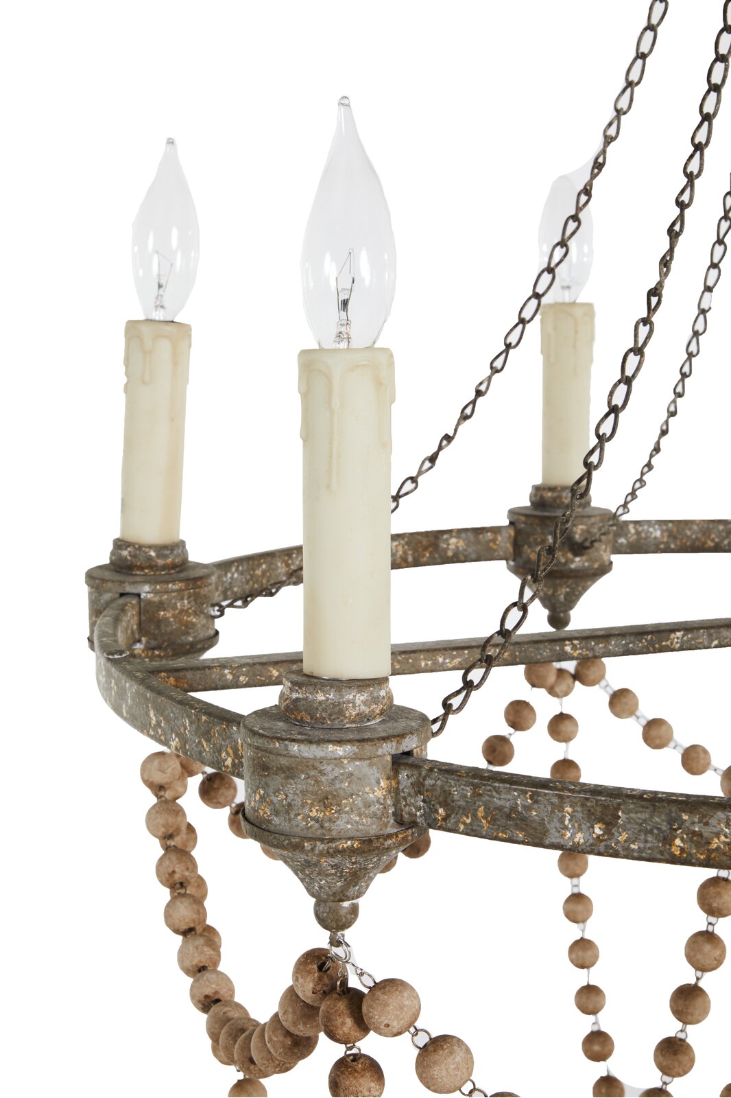 Eurnoros Vintage Industrial Wooden Chandelier - Letslighting