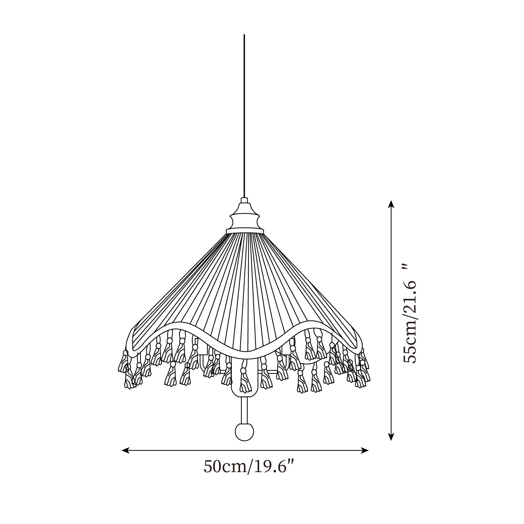 Rosetta fabric Pendant Light Boutique - Letslighting