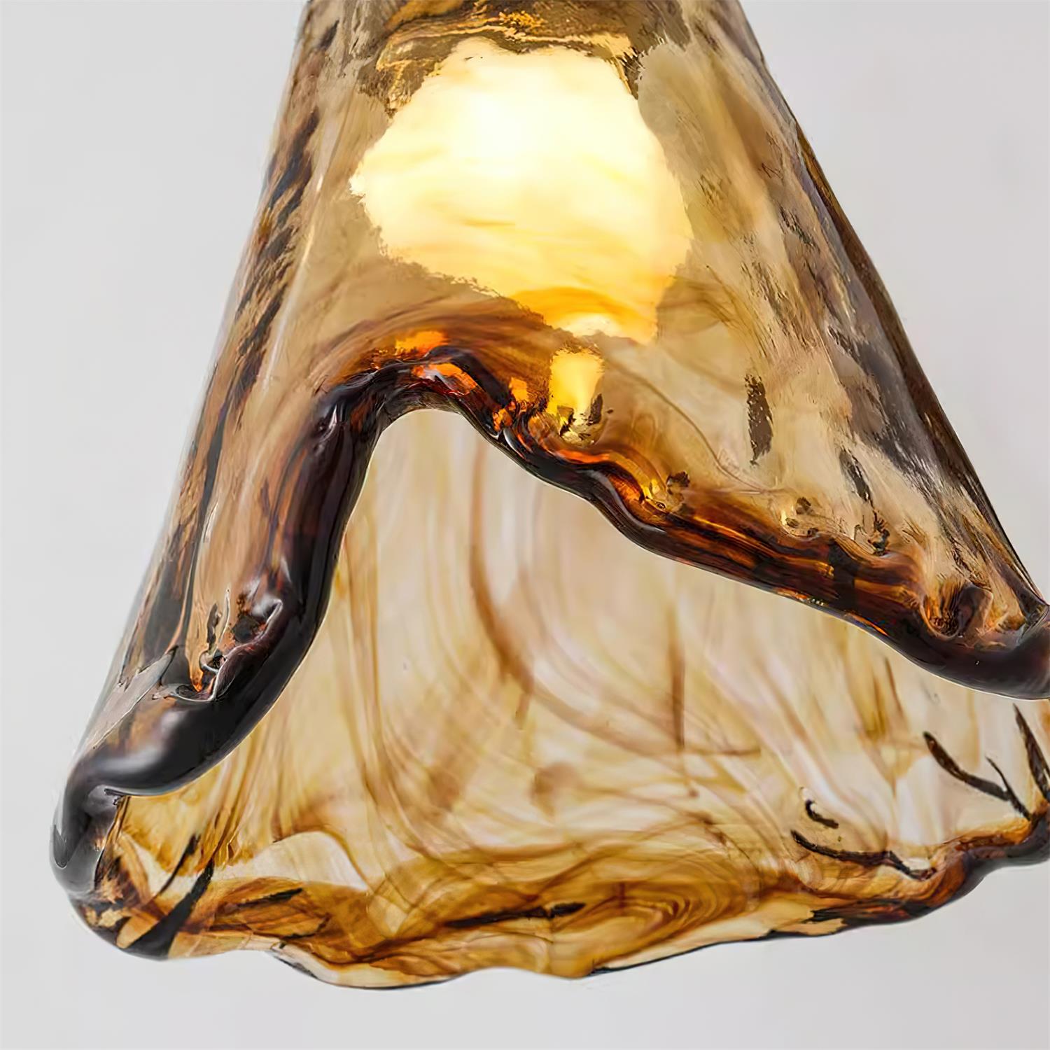 Velimo Amber Glass Flush Mount Ceiling Light - Letslighting