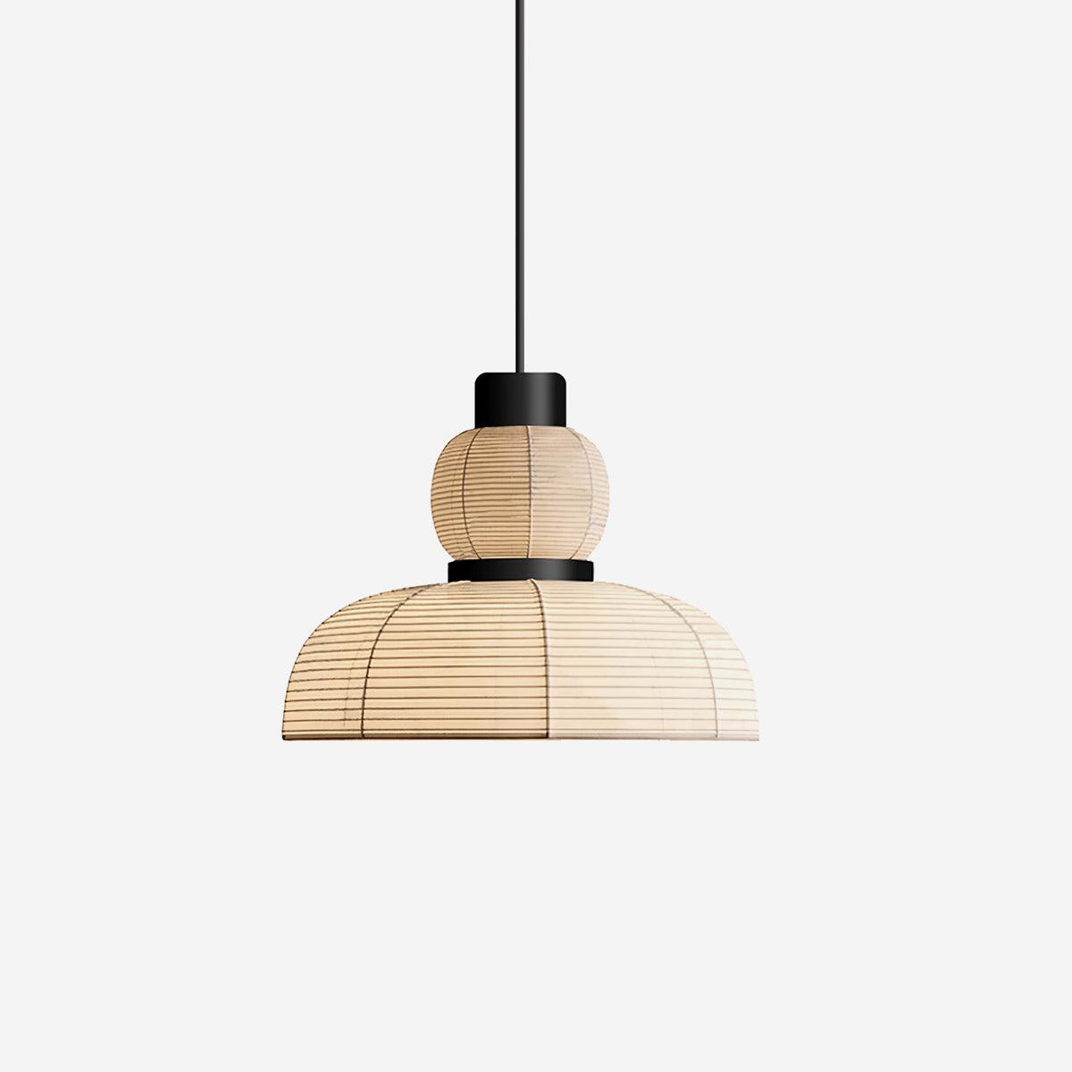 Pendant Lamp White Fabric Shade Black Cable Gentle Ambient Glow - Letslighting