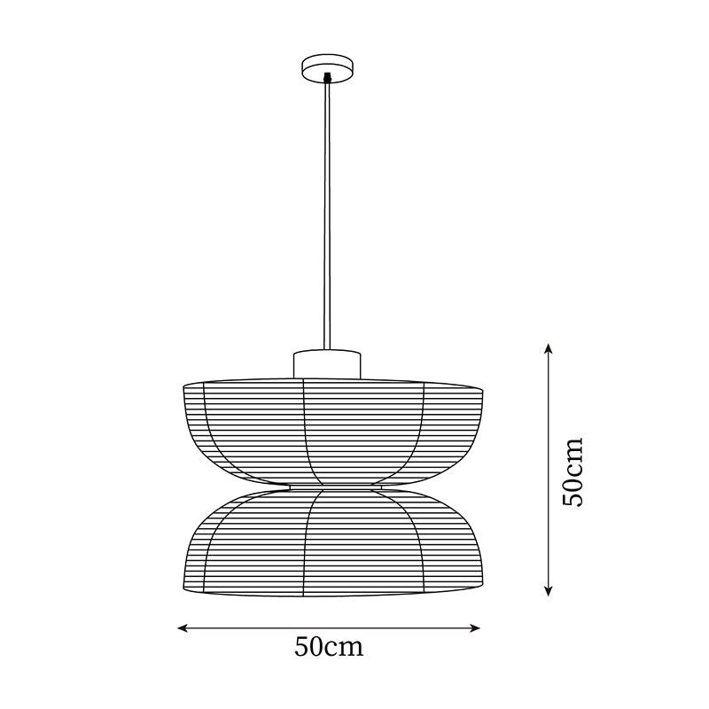 Pendant Lamp White Fabric Shade Black Cable Gentle Ambient Glow - Letslighting